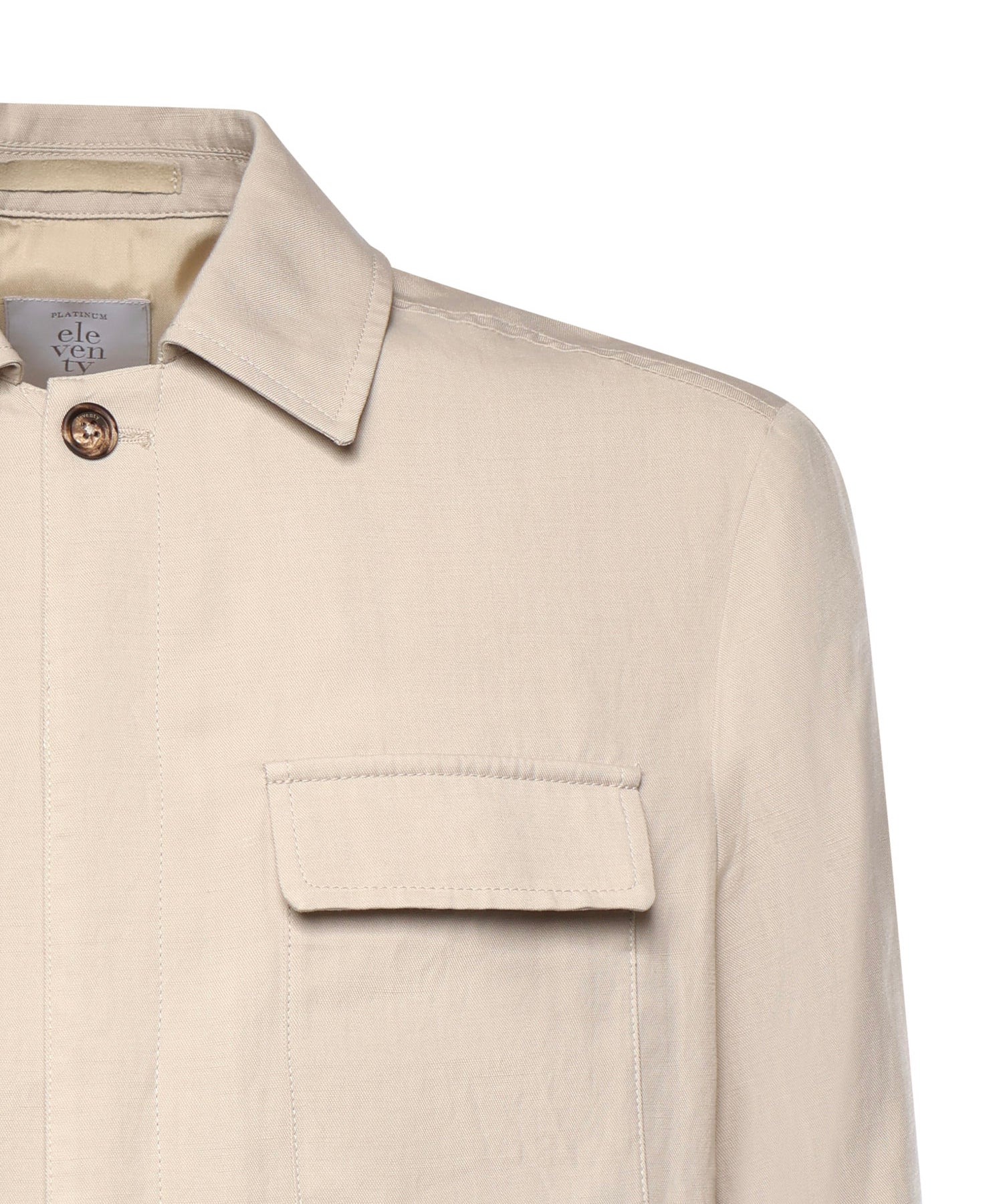 Overshirt in lyocell e lino M75GIAK08TES0M116 02 ELEVENTY 