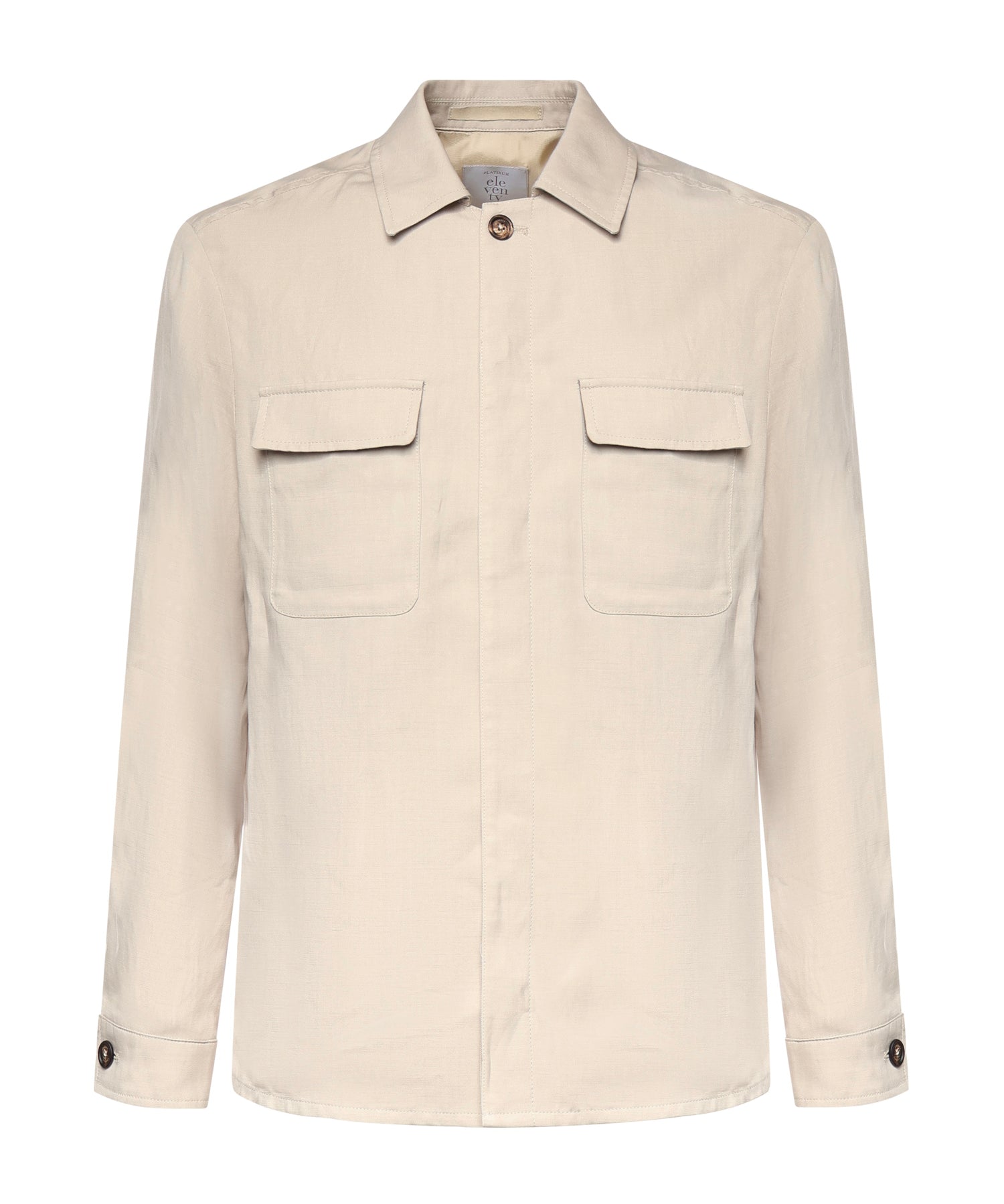 Overshirt in lyocell e lino M75GIAK08TES0M116 02 ELEVENTY 