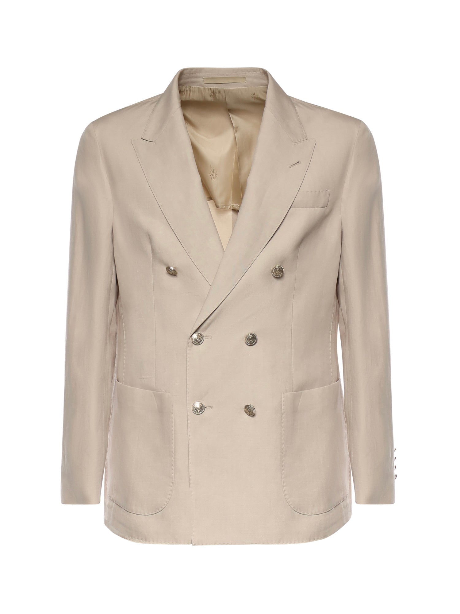 Blazer in misto lyocell e lino M75GIAK10TES0M116 02 ELEVENTY 