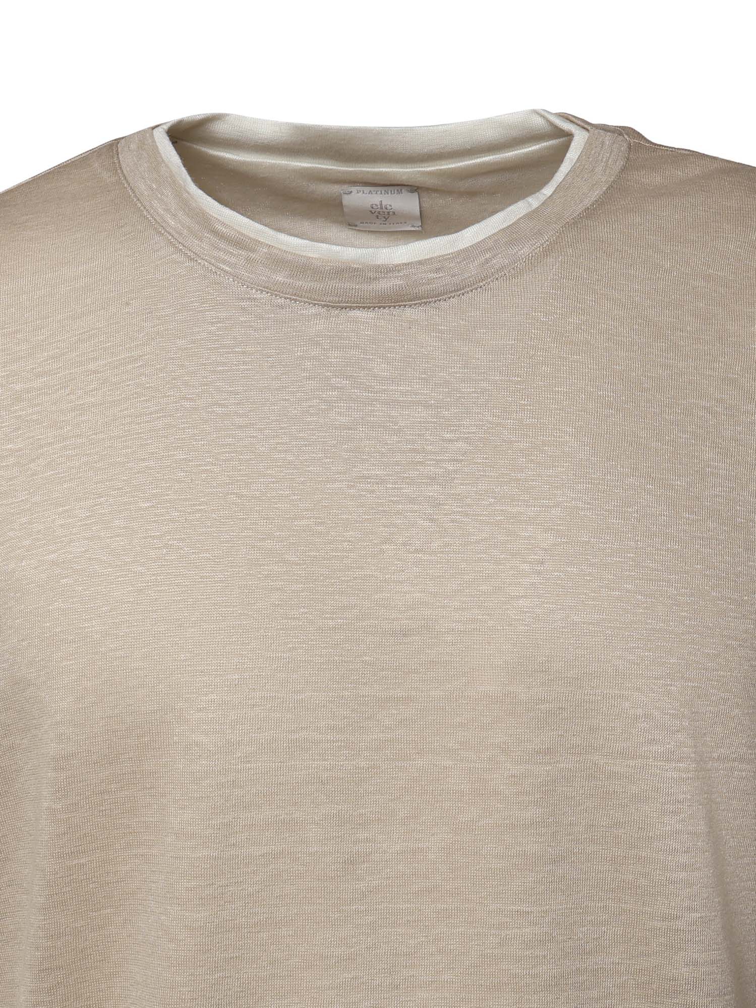 T-shirt in lino M75TSHM07 TES0M24102-01 ELEVENTY 