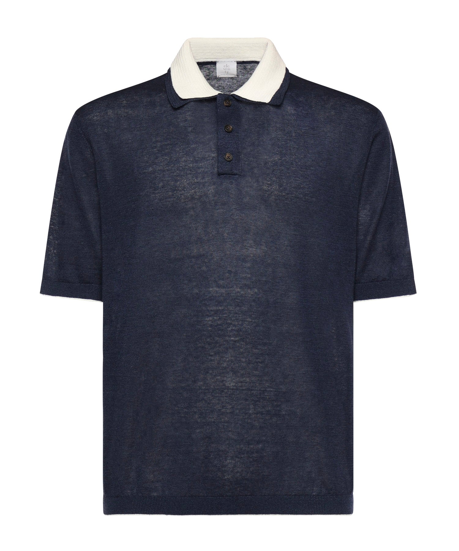 Polo in misto lino M76POLM01MAG0M059 11-01 ELEVENTY 