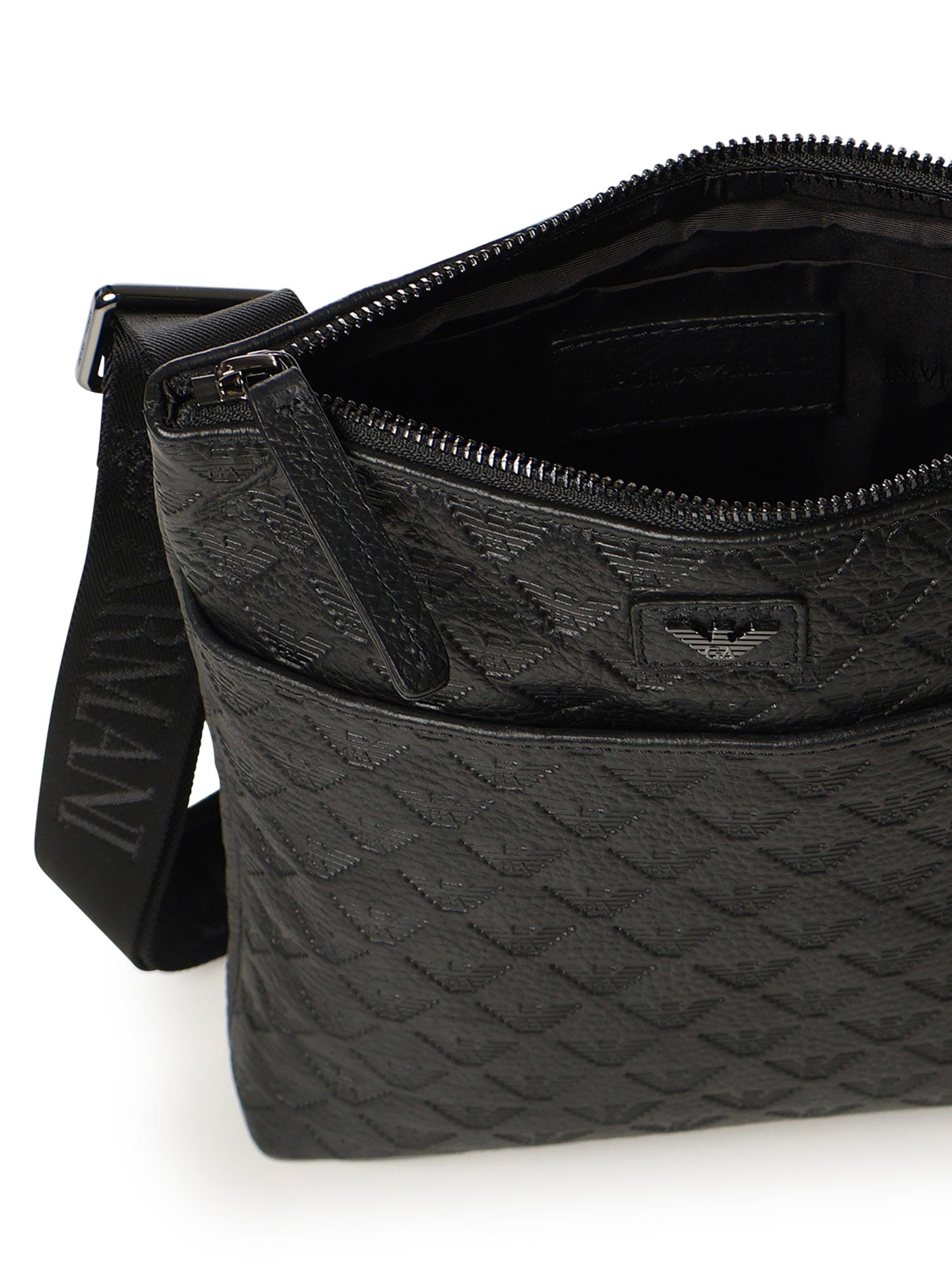 Borsa a tracolla piatta in pelle EM001688 AF14774UC001 EMPORIO ARMANI 