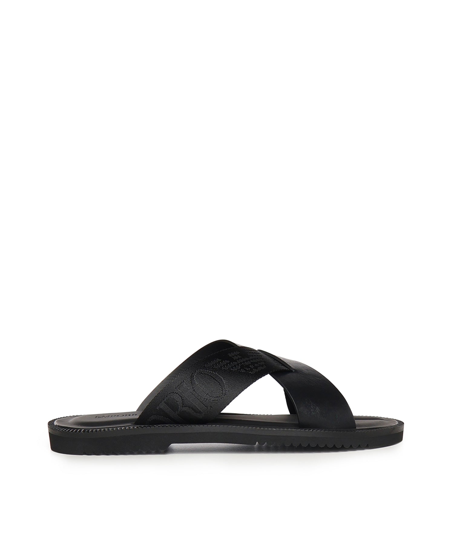 Sandali crossed in pelle e nastro con logo X4P124 XN787K001 EMPORIO ARMANI 