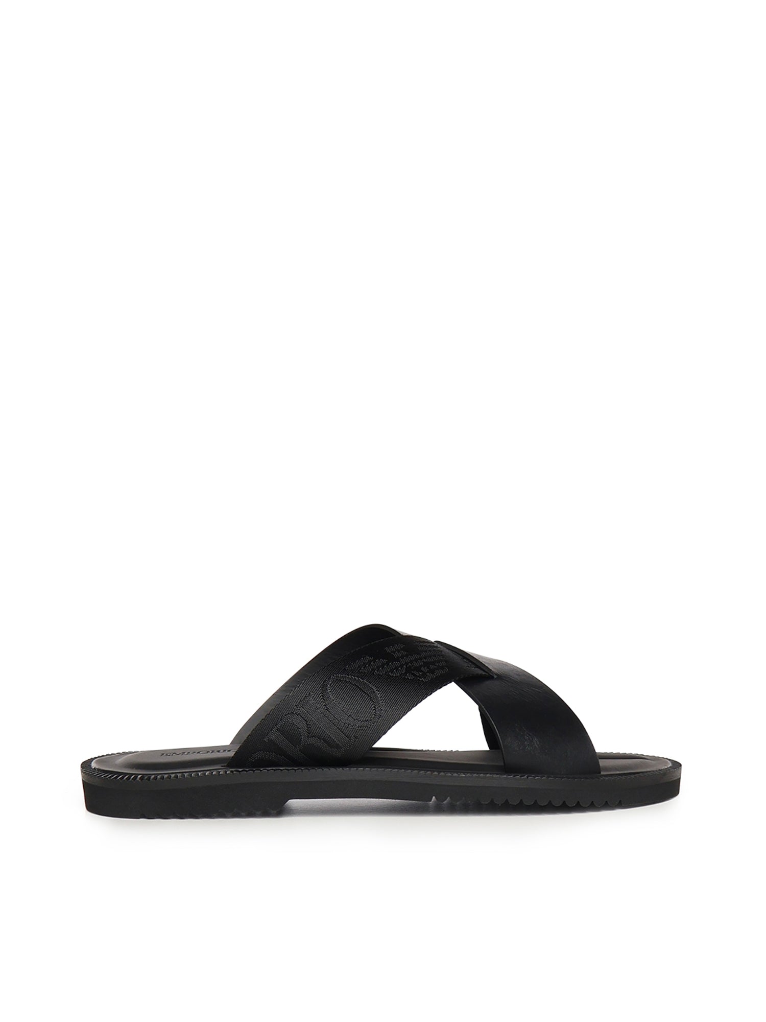 Sandali crossed in pelle e nastro con logo X4P124 XN787K001 EMPORIO ARMANI 