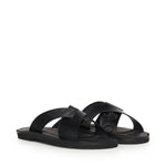 Sandali crossed in pelle e nastro con logo X4P124 XN787K001 EMPORIO ARMANI 