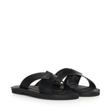 Sandali crossed in pelle e nastro con logo X4P124 XN787K001 EMPORIO ARMANI 