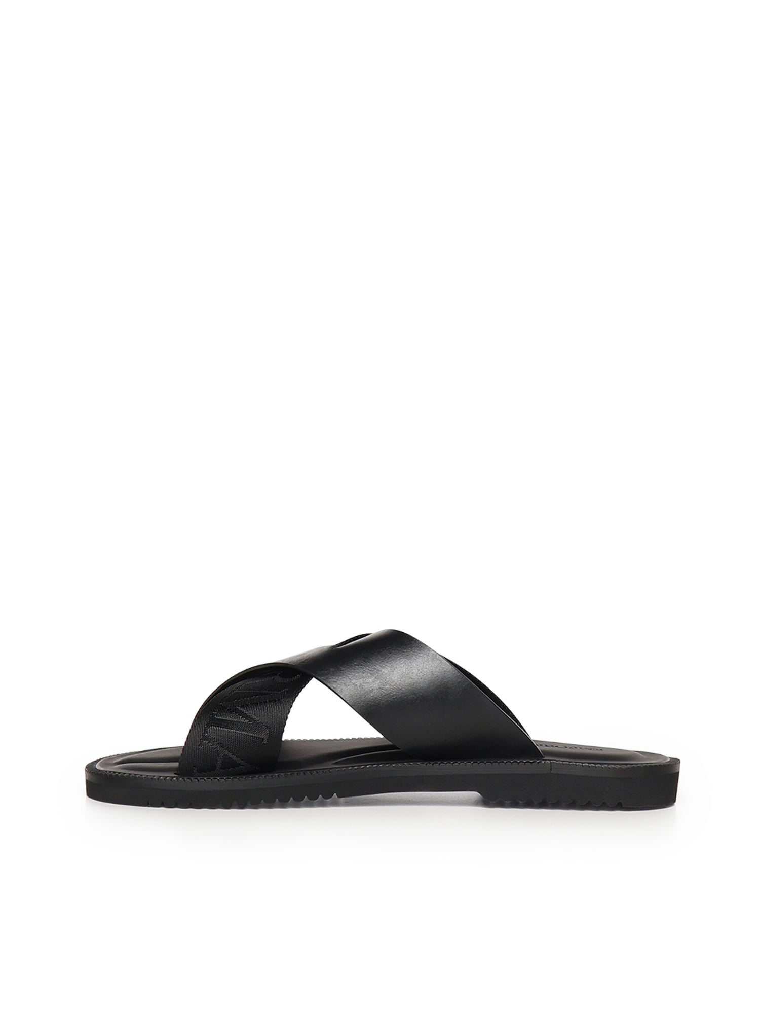 Sandali crossed in pelle e nastro con logo X4P124 XN787K001 EMPORIO ARMANI 
