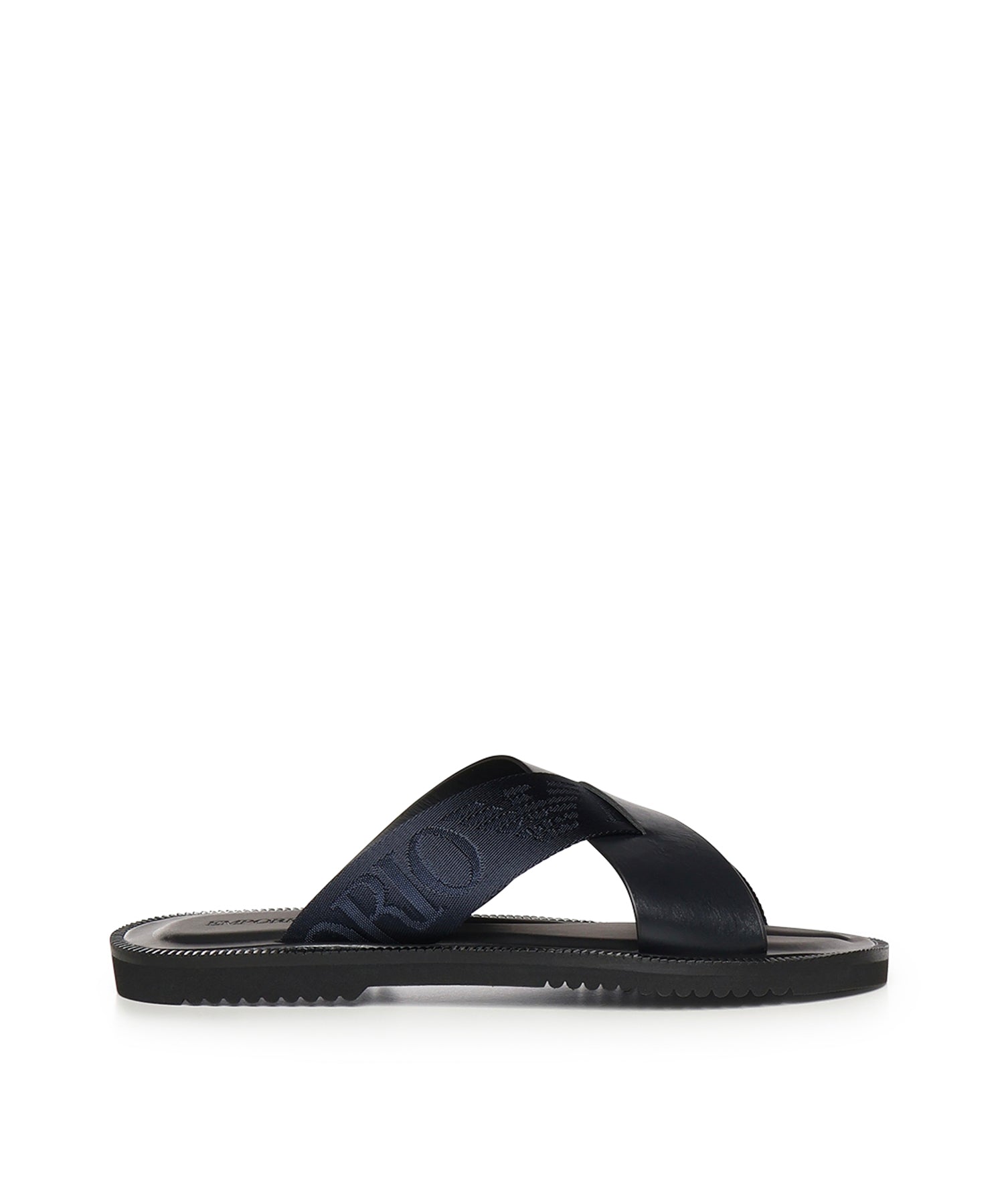 Sandali crossed in pelle e nastro con logo X4P124 XN787MB007 EMPORIO ARMANI 