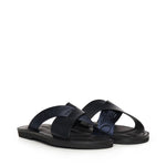 Sandali crossed in pelle e nastro con logo X4P124 XN787MB007 EMPORIO ARMANI 