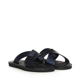 Sandali crossed in pelle e nastro con logo X4P124 XN787MB007 EMPORIO ARMANI 