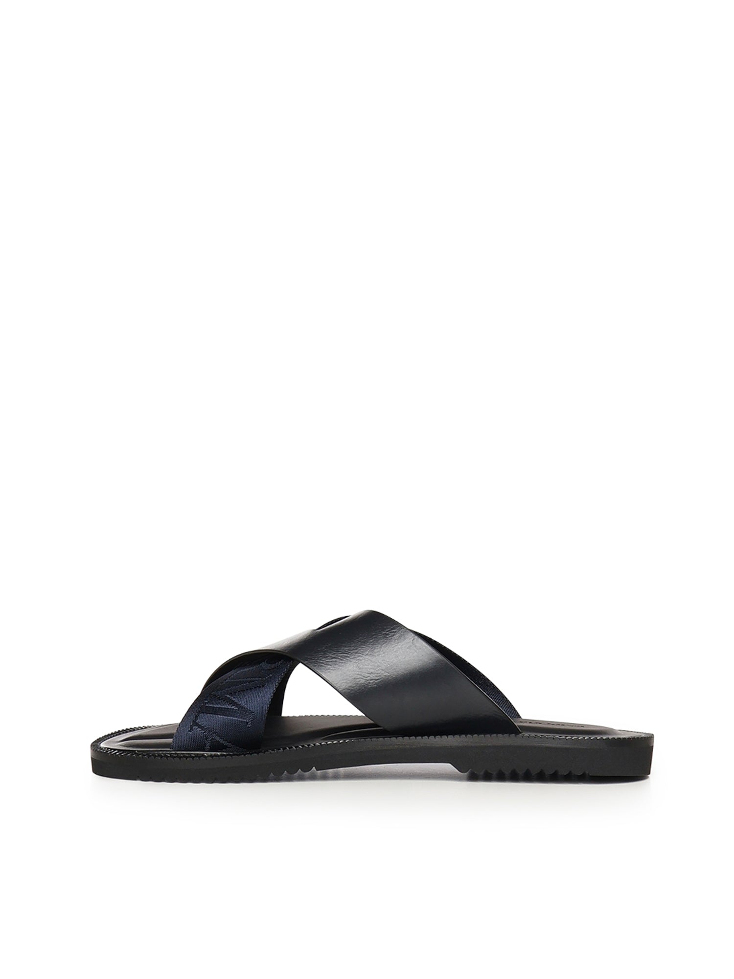 Sandali crossed in pelle e nastro con logo X4P124 XN787MB007 EMPORIO ARMANI 