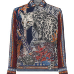 Camicia in seta con stampa piazzata leopardo MRIC0071 AKF11X0880 ETRO 