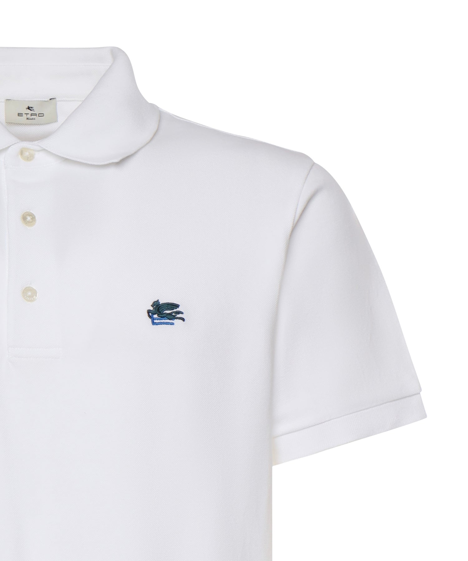 Polo in piquet di cotone con logo MRMD0005 AU135W0001 ETRO 