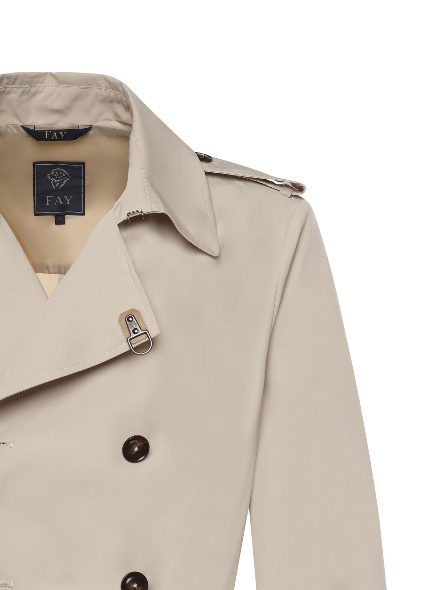 Trench in microfaille misto cotone NAM60520320ZAV C002 FAY 