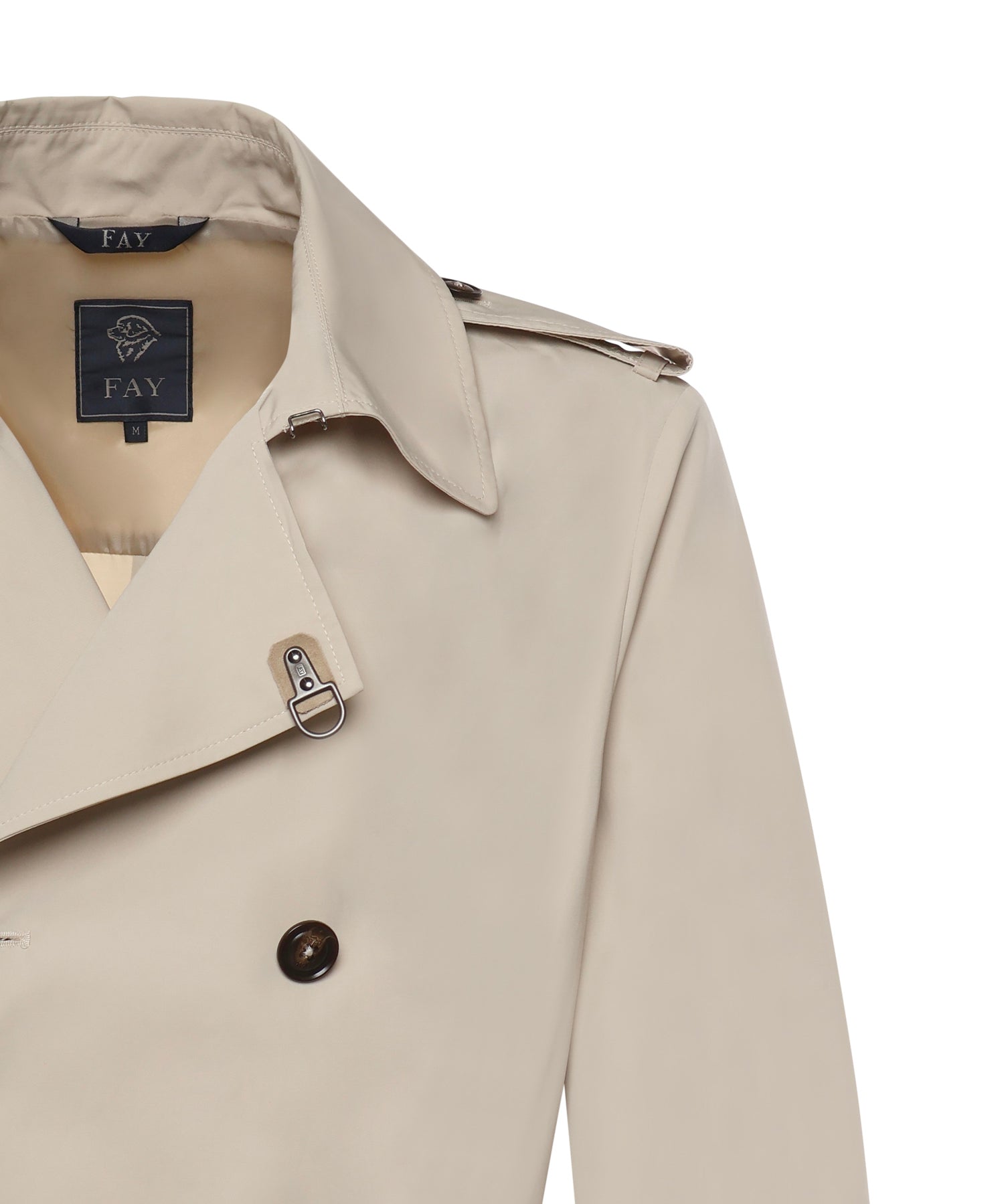 Trench in microfaille misto cotone NAM60520320ZAV C002 FAY 