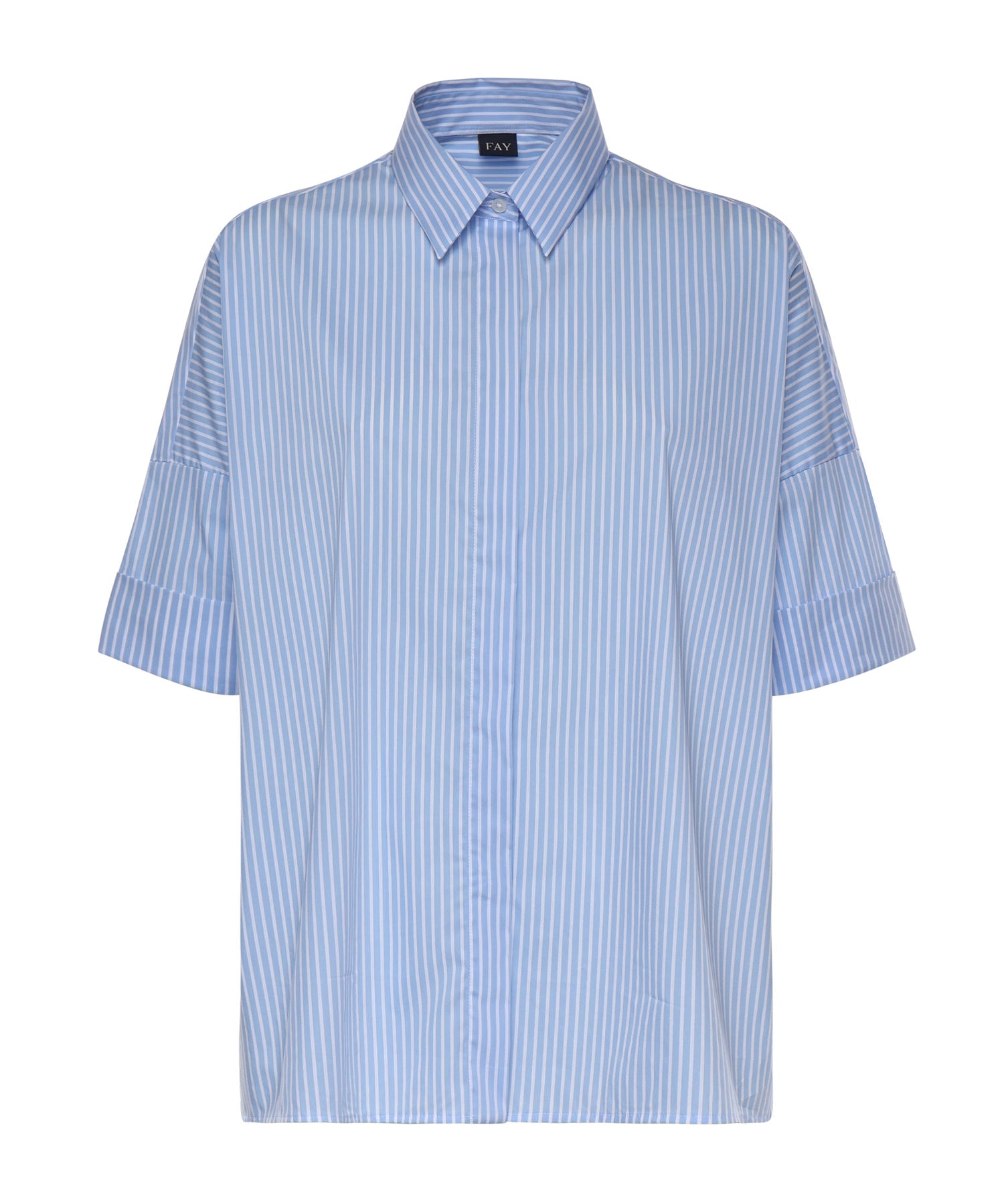 Camicia in popeline stretch NCWA552552SZCM U006 FAY 