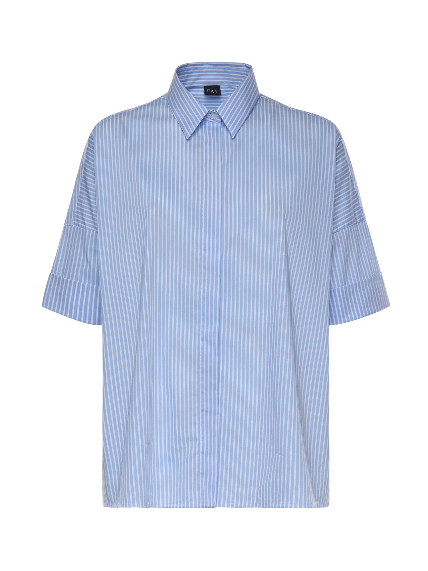 Camicia in popeline stretch NCWA552552SZCM U006 FAY 