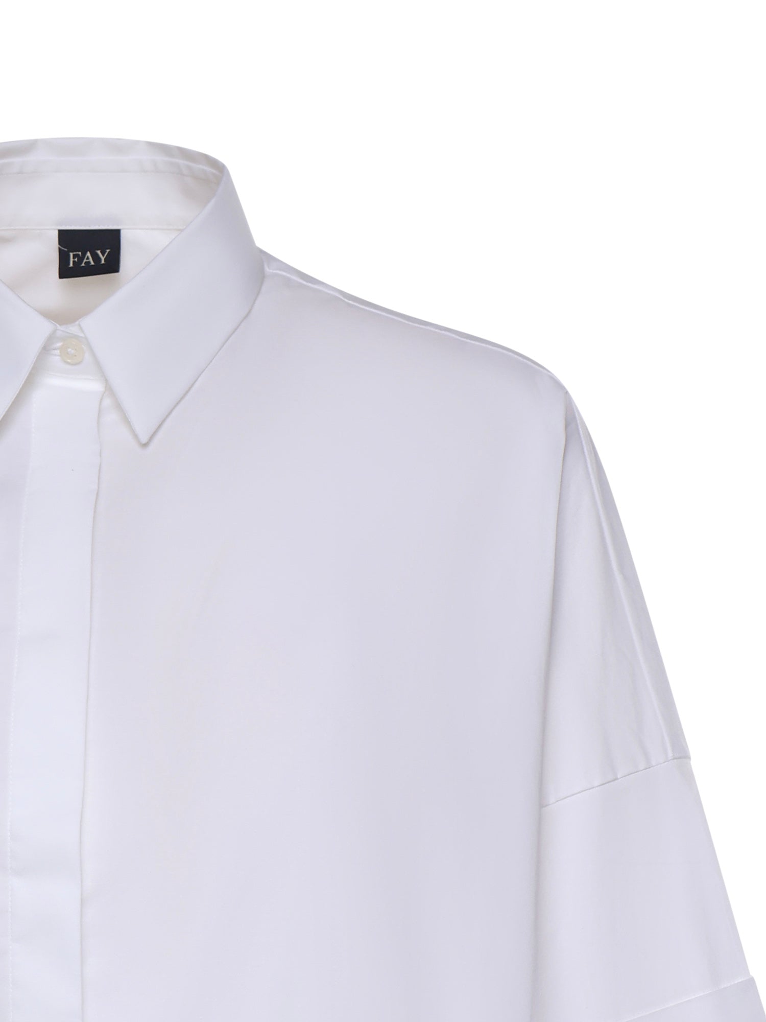 Camicia in popeline stretch NCWA552552SZGR B001 FAY 