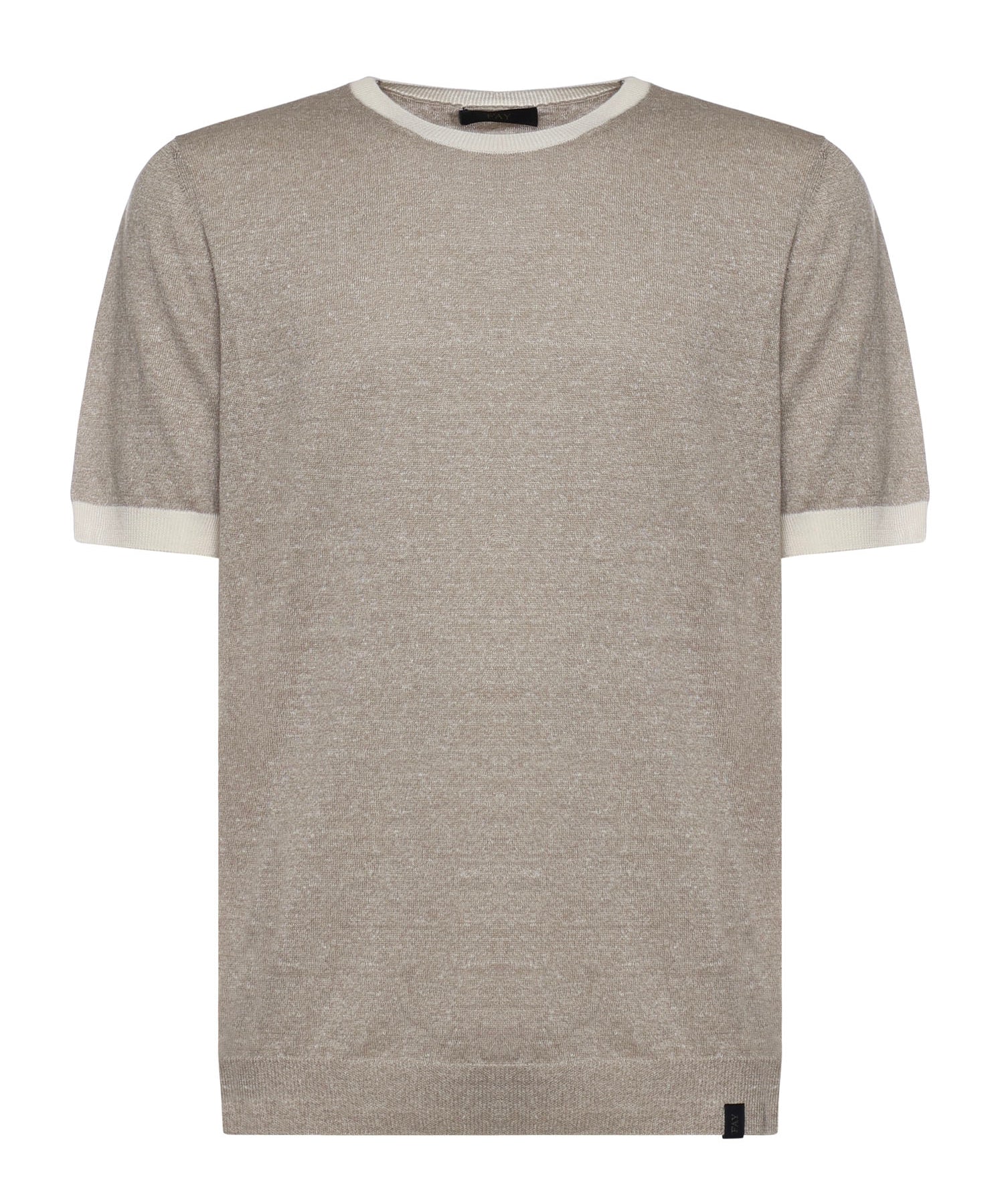 T-shirt in lino e cotone NMMC1522420WYK 09I1 FAY 