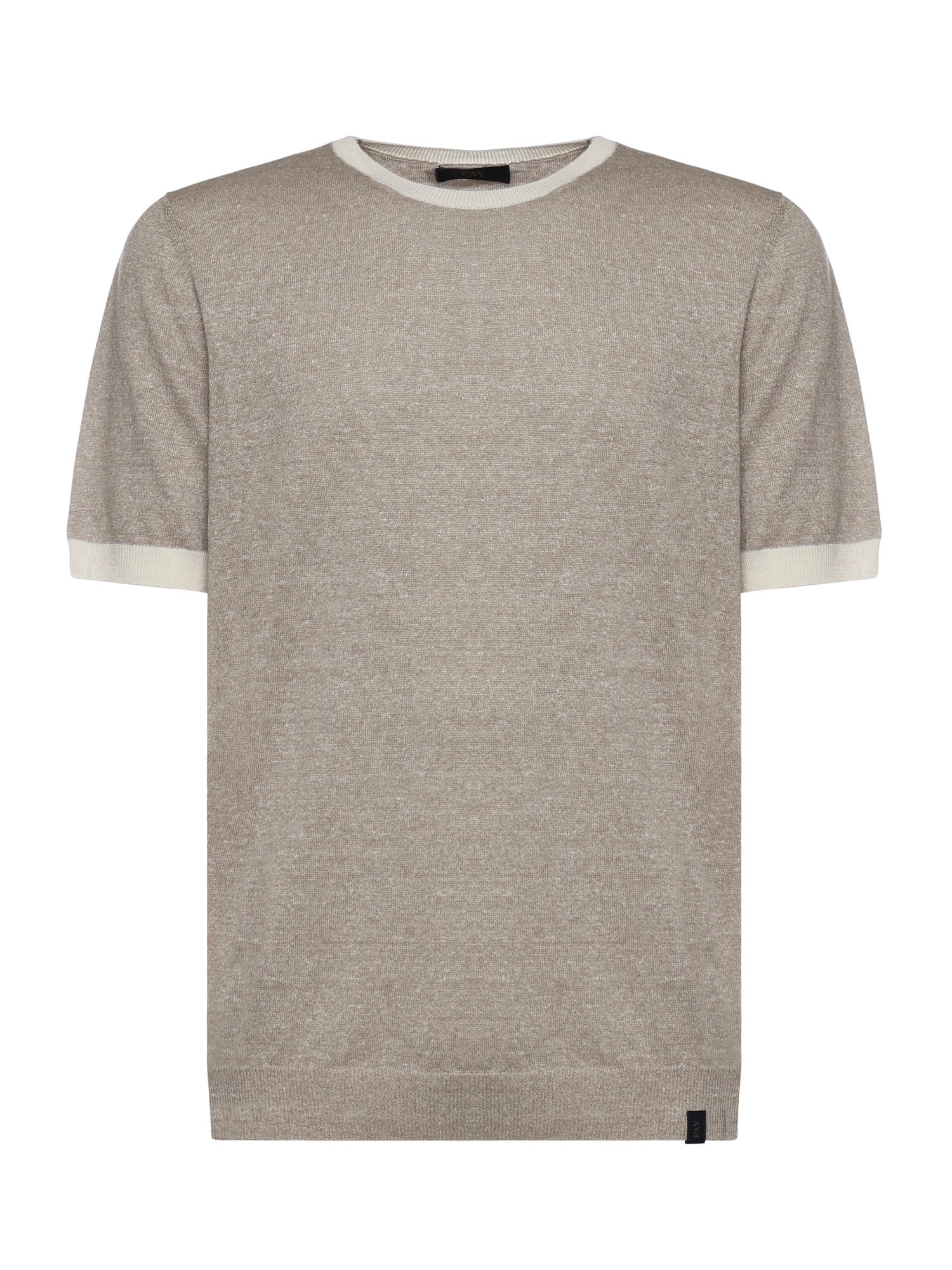 T-shirt in lino e cotone NMMC1522420WYK 09I1 FAY 