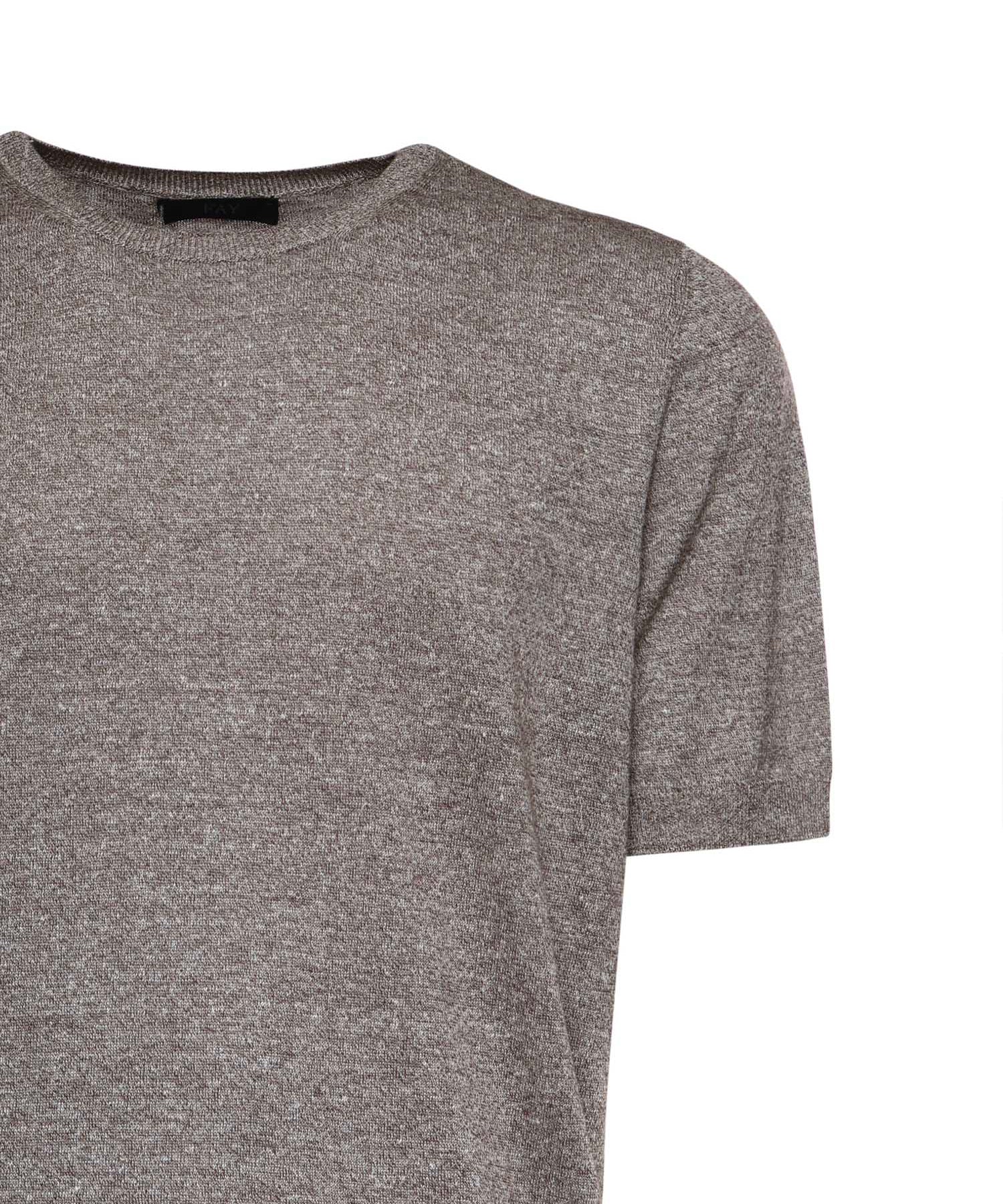 T-shirt in lino e cotone NMMC1522420WYK S602 FAY 