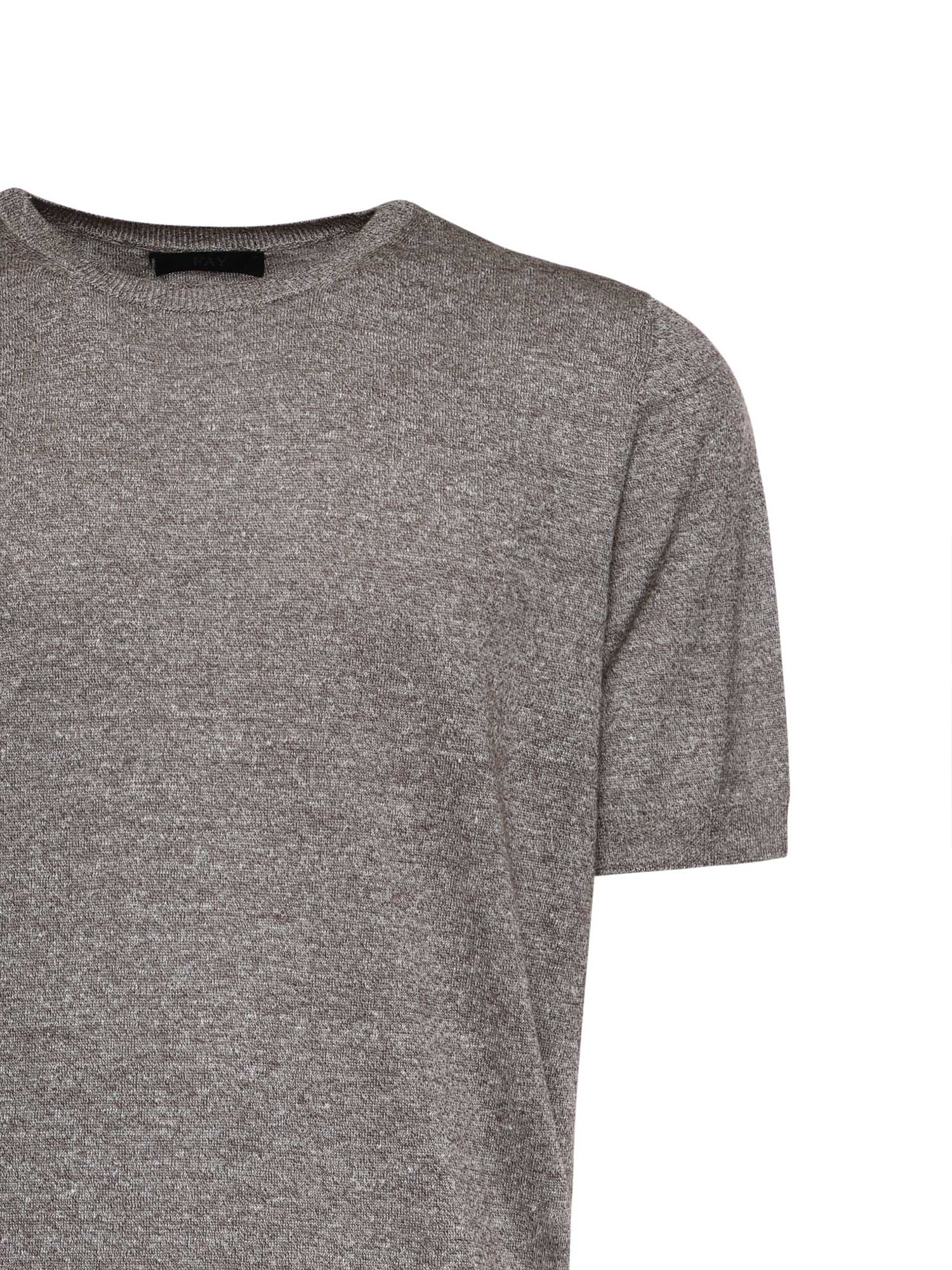 T-shirt in lino e cotone NMMC1522420WYK S602 FAY 