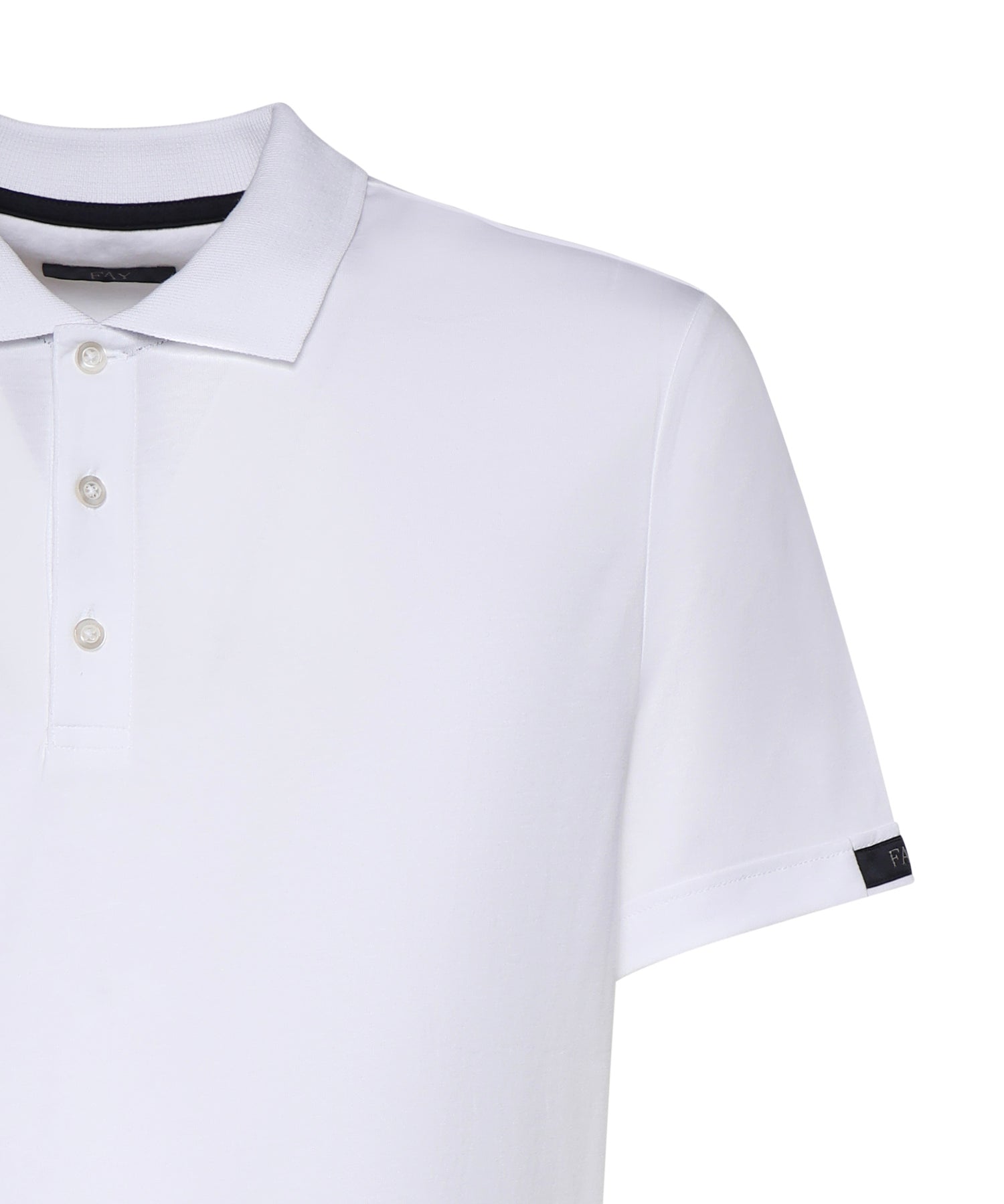 Polo in cotone con logo NPMB2521340UCX B001 FAY 