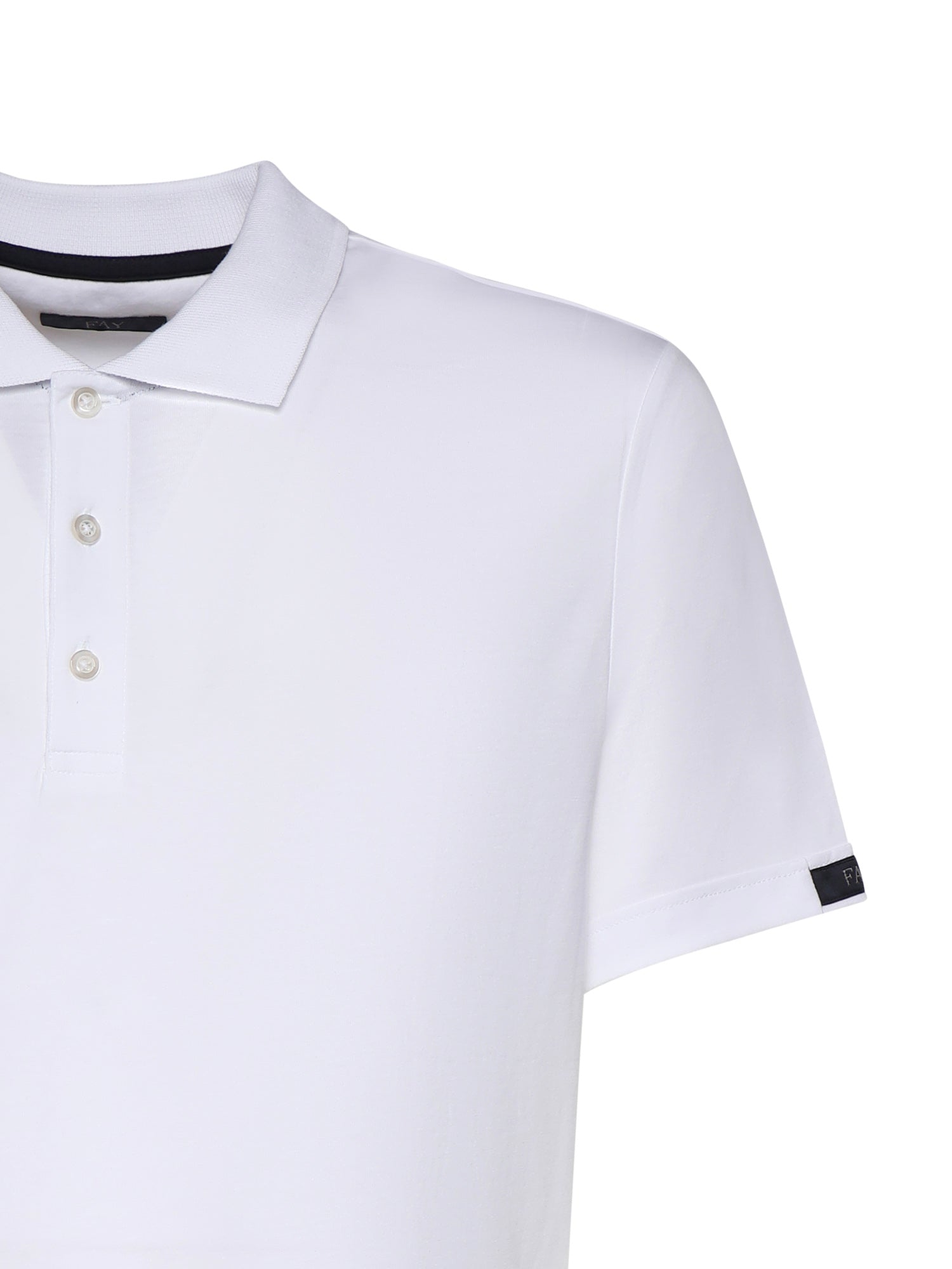 Polo in cotone con logo NPMB2521340UCX B001 FAY 