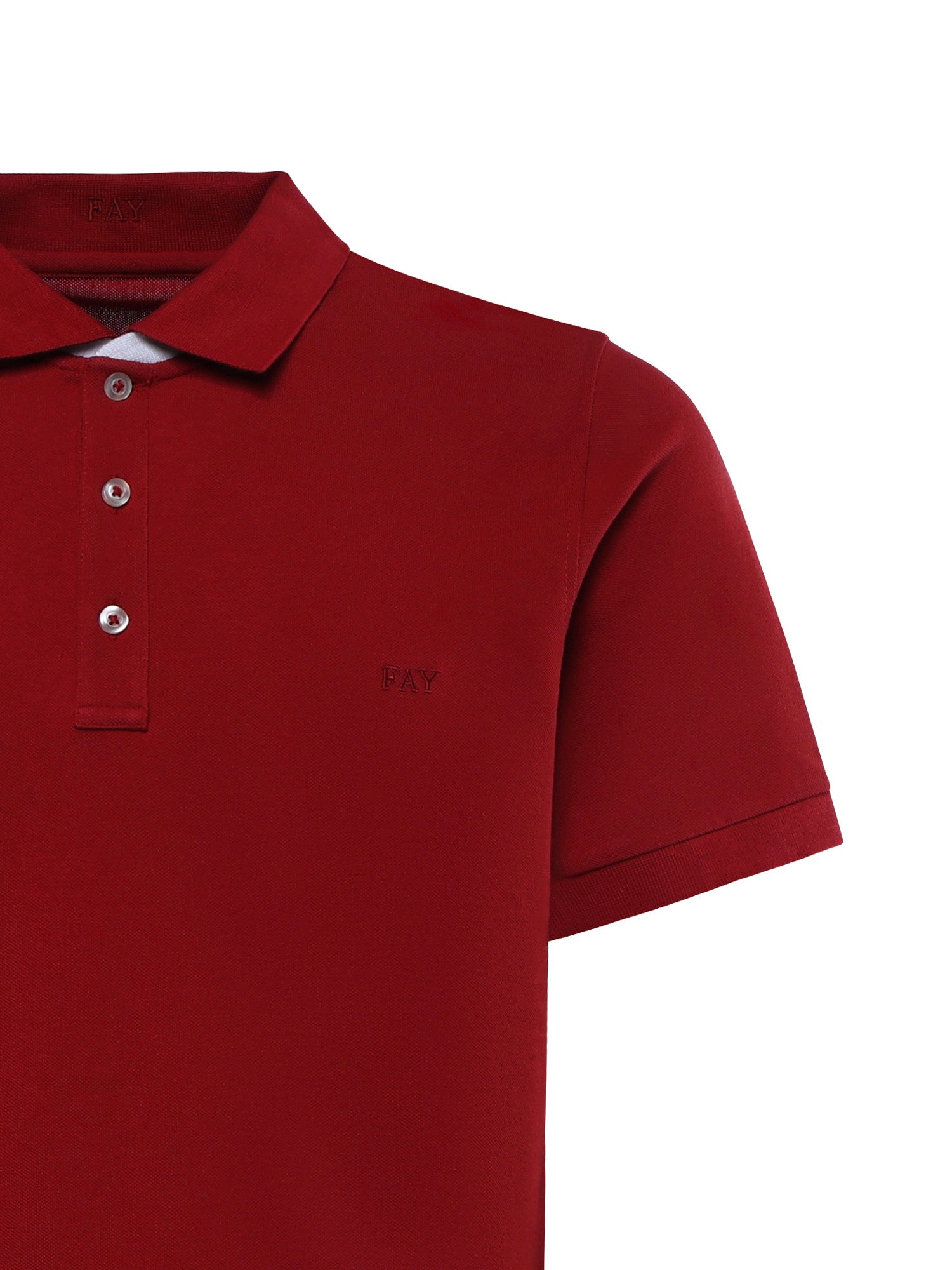 Polo in piquet stretch NPMB252135STDW R002 FAY 
