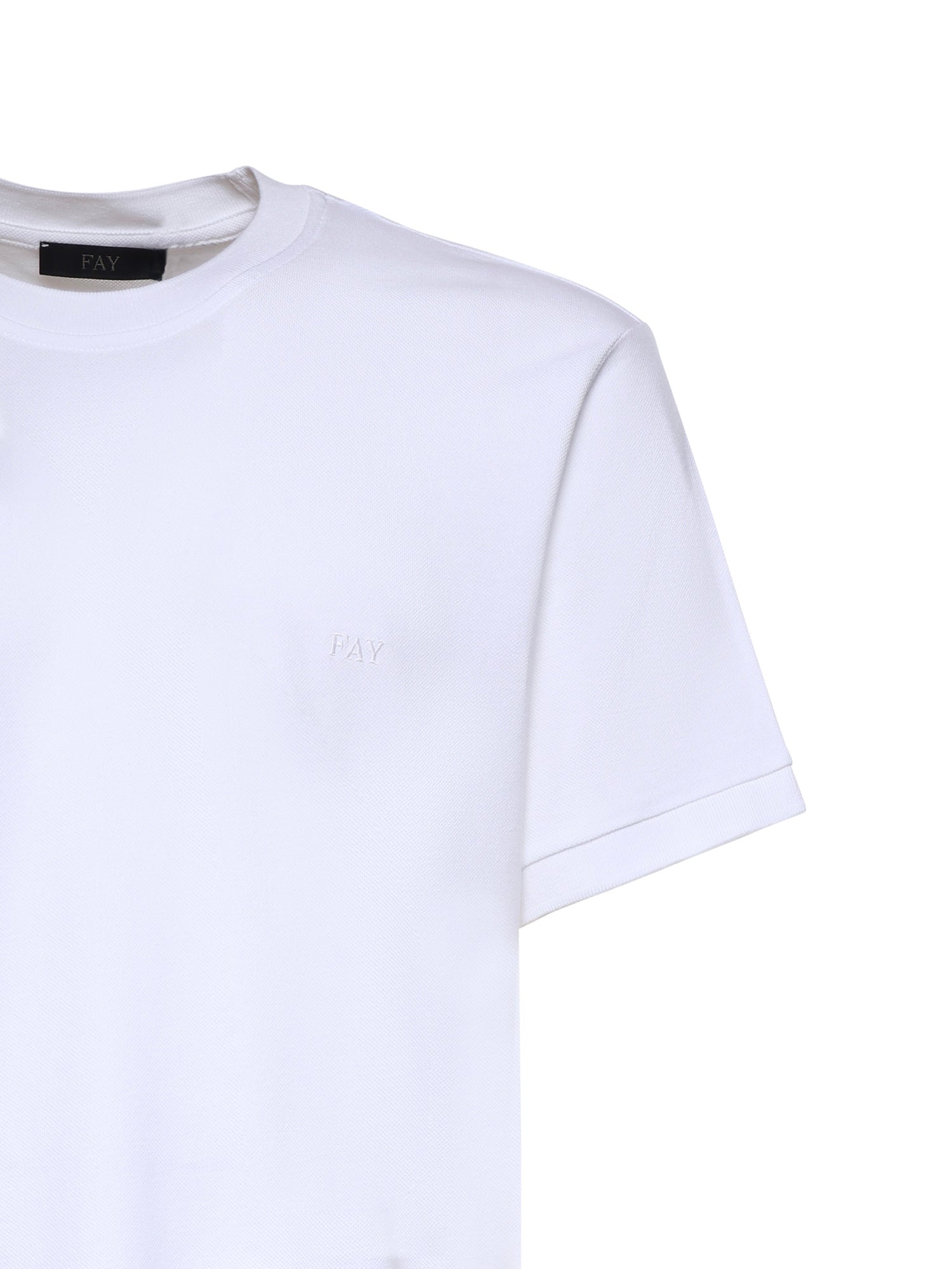 T-shirt in piquet di cotone NPMB352136TZEF B001 FAY 