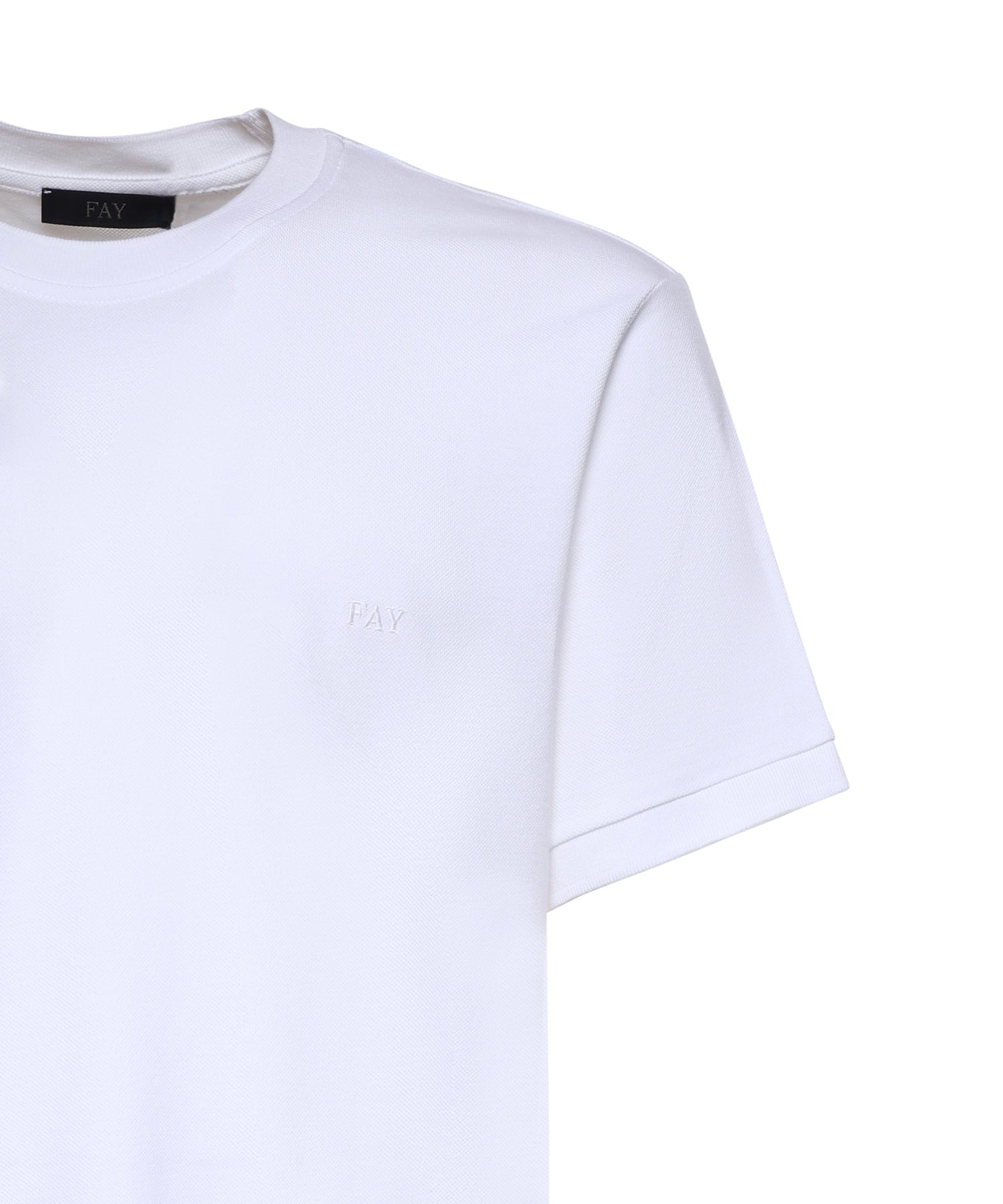 T-shirt in piquet di cotone NPMB352136TZEF B001 FAY 