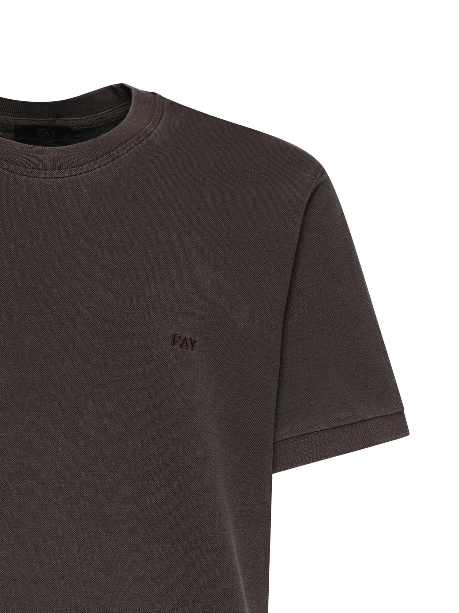 T-shirt in piquet di cotone NPMB352136TZEF S602 FAY 