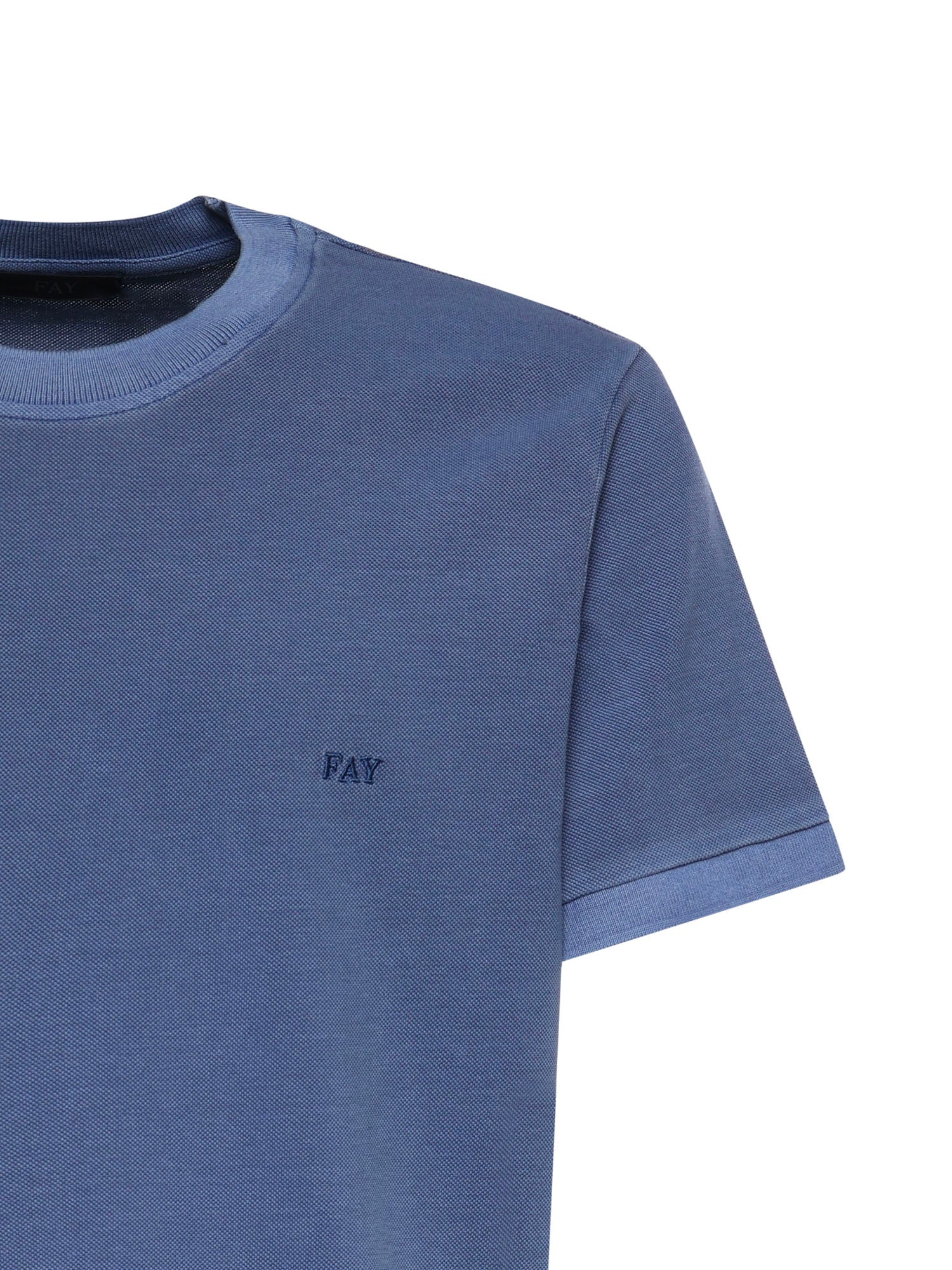 T-shirt in piquet di cotone<BR/> NPMB352136TZEF U211 FAY 