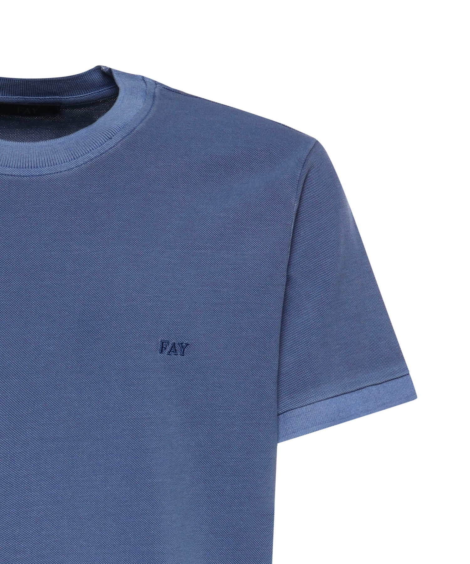 T-shirt in piquet di cotone<BR/> NPMB352136TZEF U211 FAY 