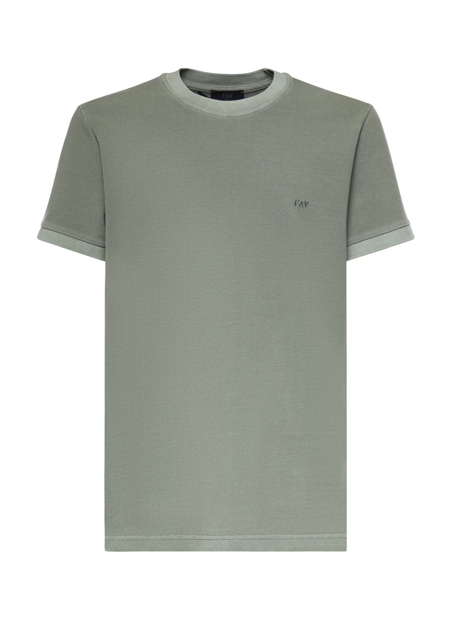 T-shirt in piquet di cotone NPMB352136TZEF V400 FAY 