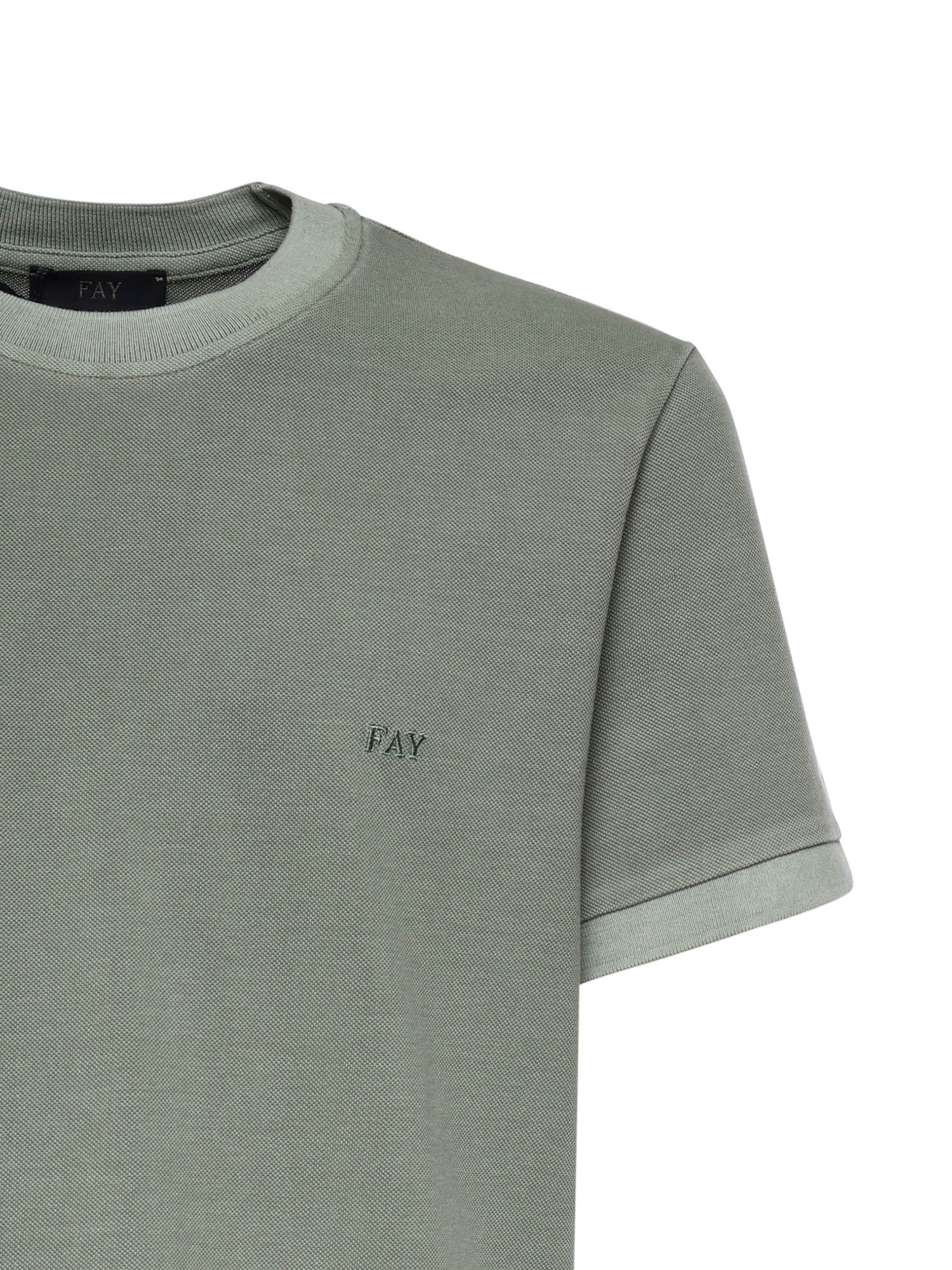 T-shirt in piquet di cotone NPMB352136TZEF V400 FAY 