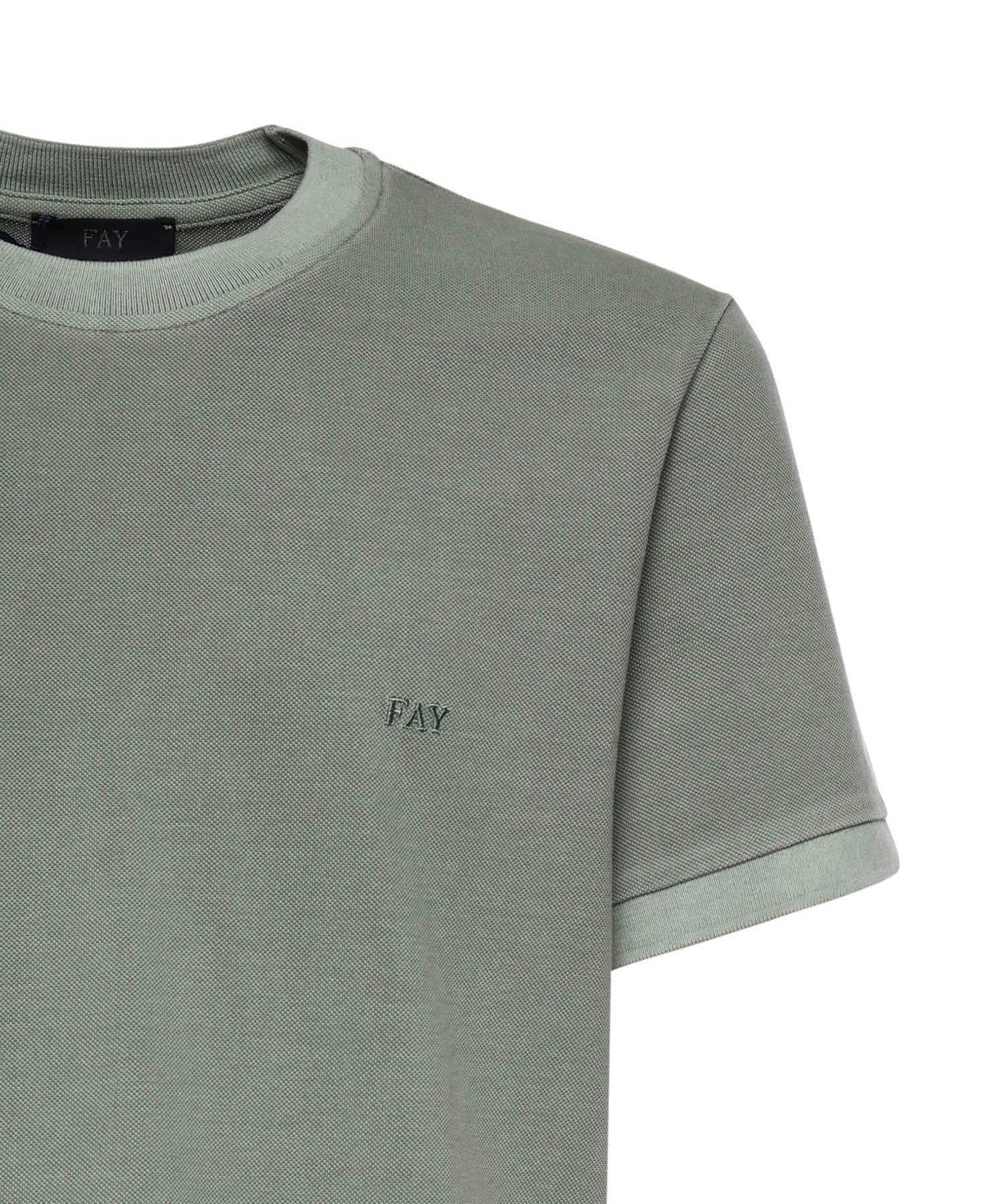 T-shirt in piquet di cotone NPMB352136TZEF V400 FAY 