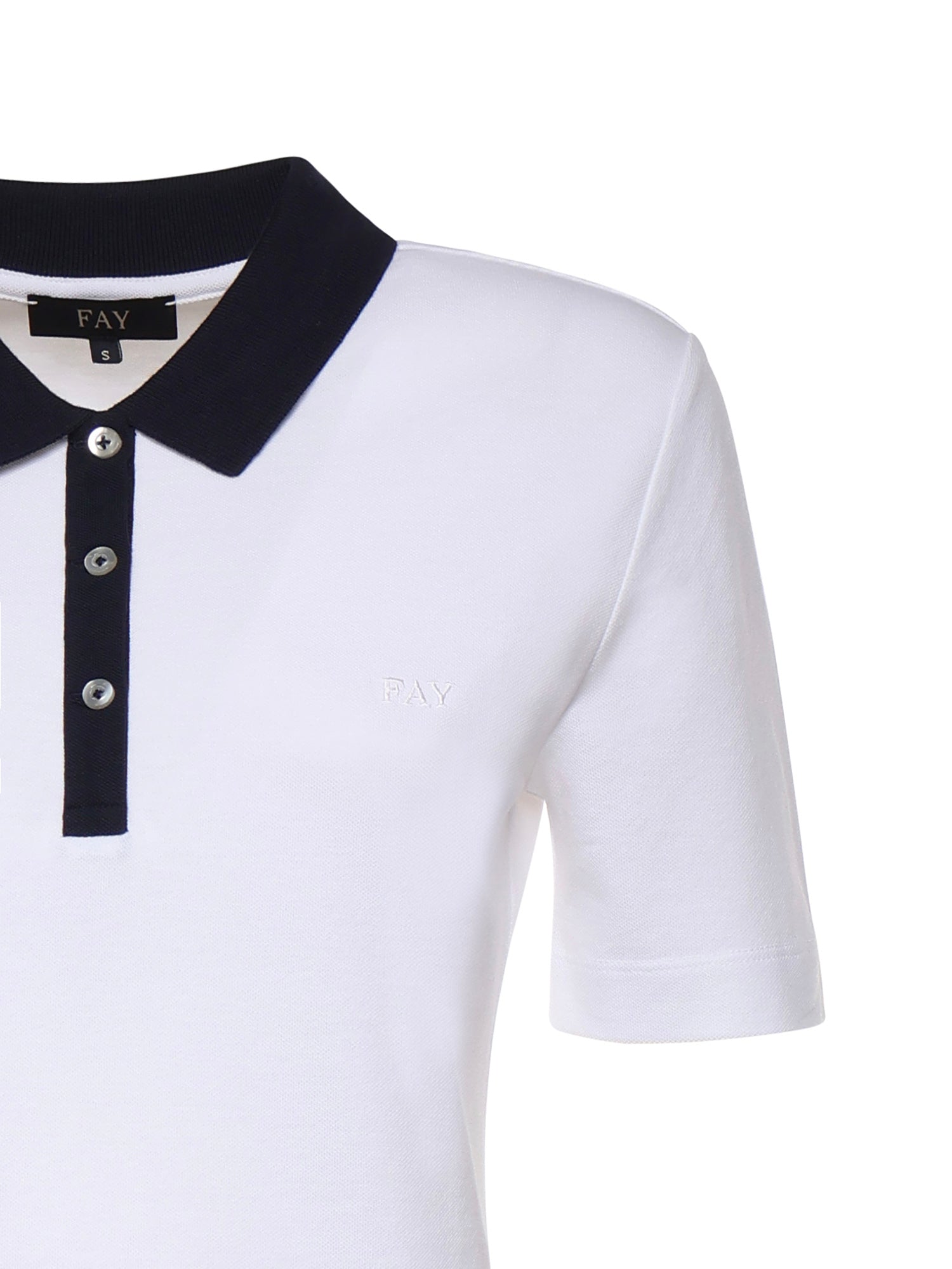 Polo in piquet stretch NPWB252650STDW B001 FAY 