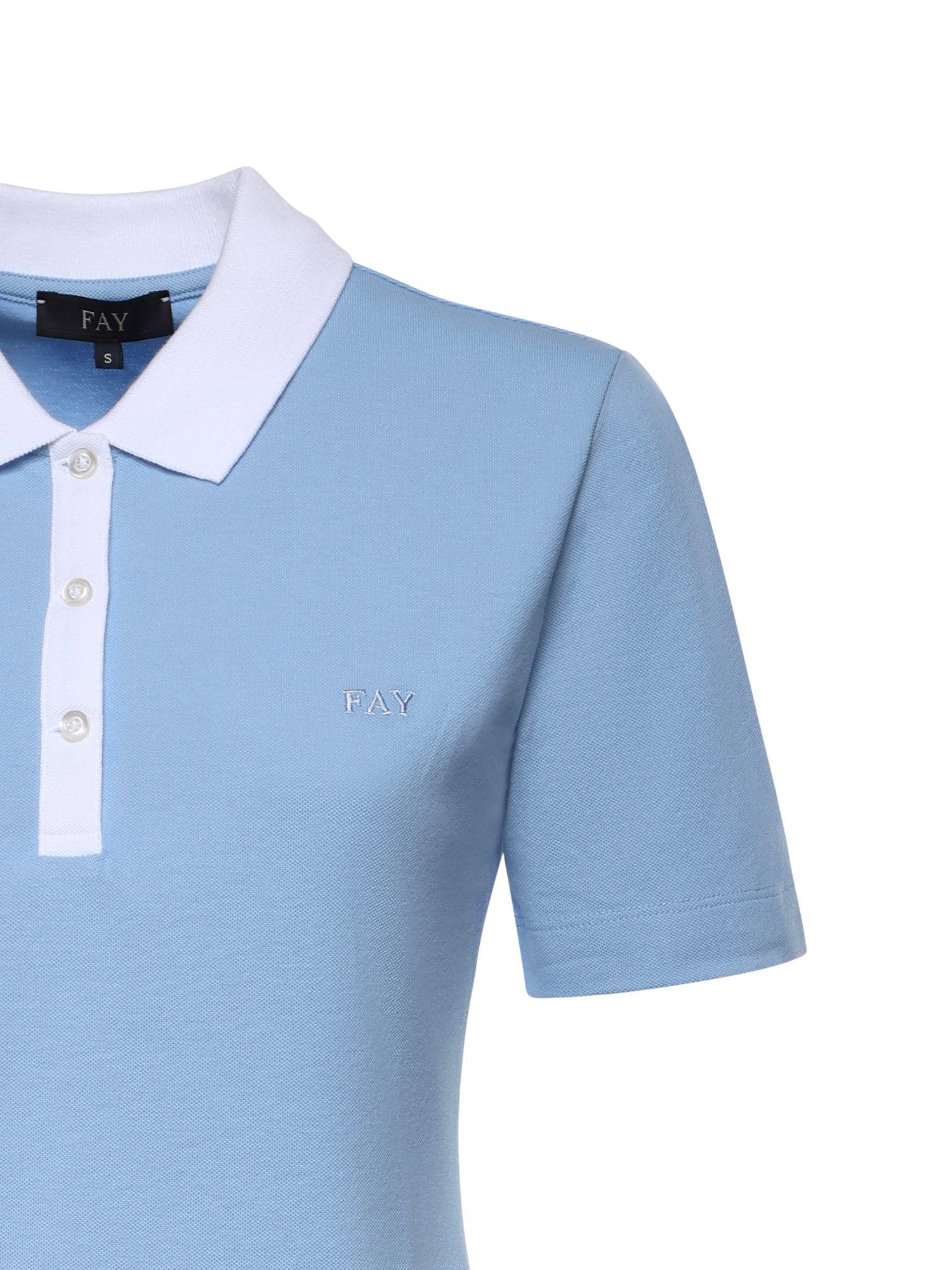 Polo in piquet stretch NPWB252650STDW U600 FAY 