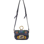 Charm Nano Baguette in denim con applicazioni 7AS499 AWVOF0B3Y FENDI 