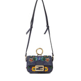 Charm Nano Baguette in denim con applicazioni 7AS499 AWVOF0B3Y FENDI 