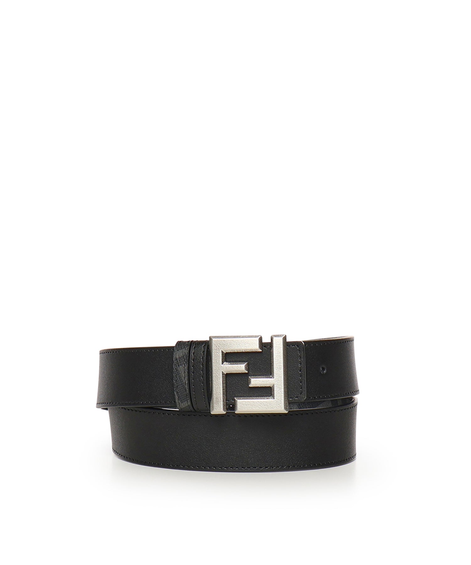 Cintura Squared FF in pelle e tela FF jacquard 7C0553 AVV7F0GXN FENDI 