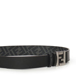 Cintura Squared FF in pelle e tela FF jacquard 7C0553 AVV7F0GXN FENDI 