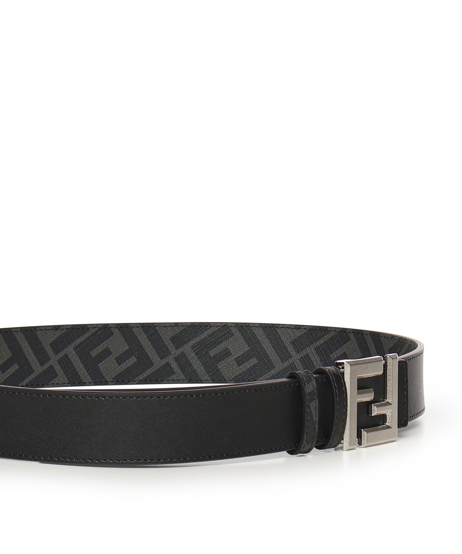 Cintura Squared FF in pelle e tela FF jacquard 7C0553 AVV7F0GXN FENDI 