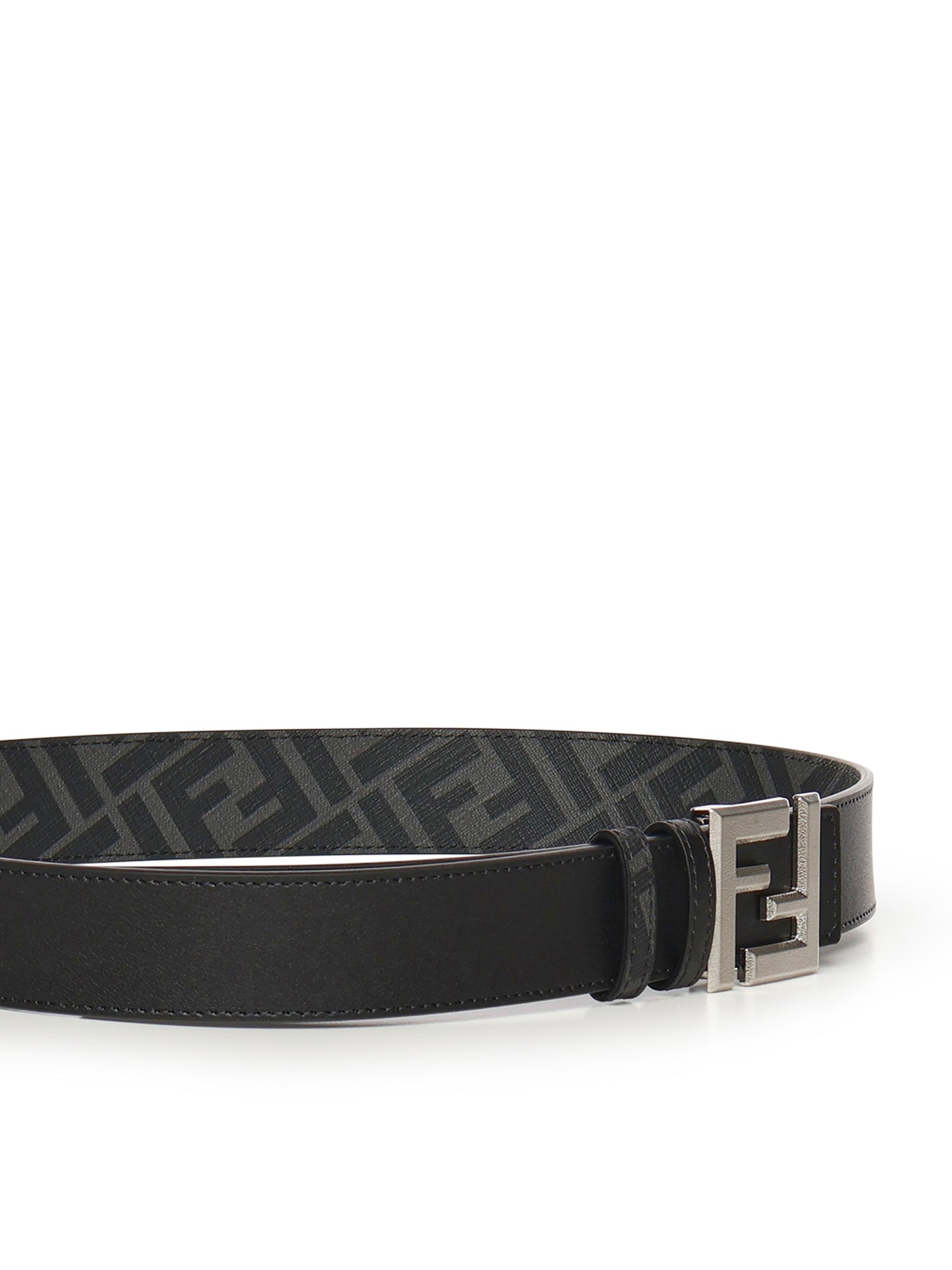 Cintura Squared FF in pelle e tela FF jacquard 7C0553 AVV7F0GXN FENDI 
