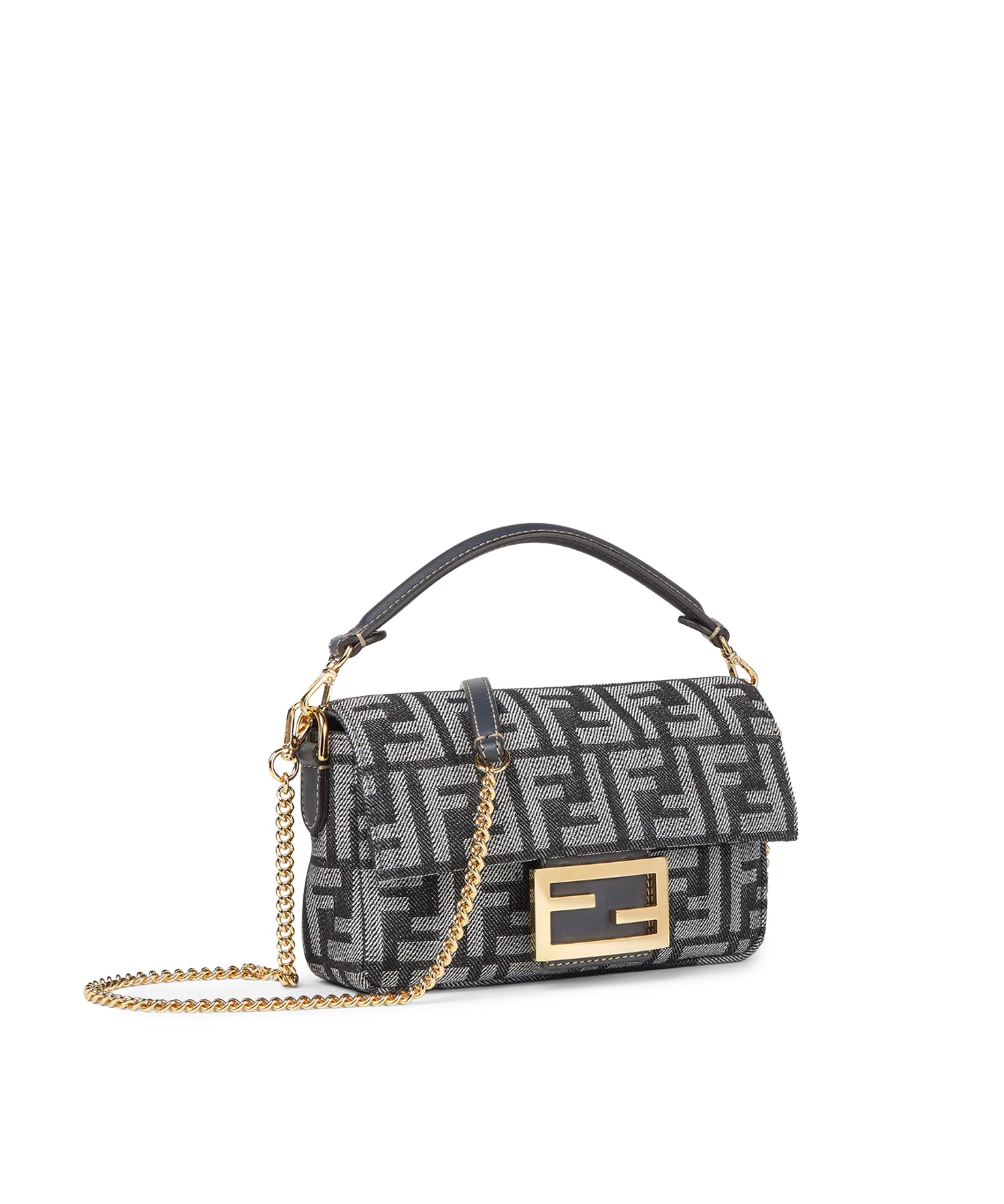 Borsa Baguette® Mini in jacquard FF effetto denim 8BS017 AWVAF0NAP FENDI 