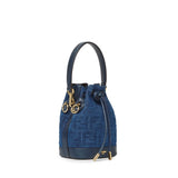Minibag Mon Tresor in denim FF Jacquard 8BS109 AVR6F1UJW FENDI 