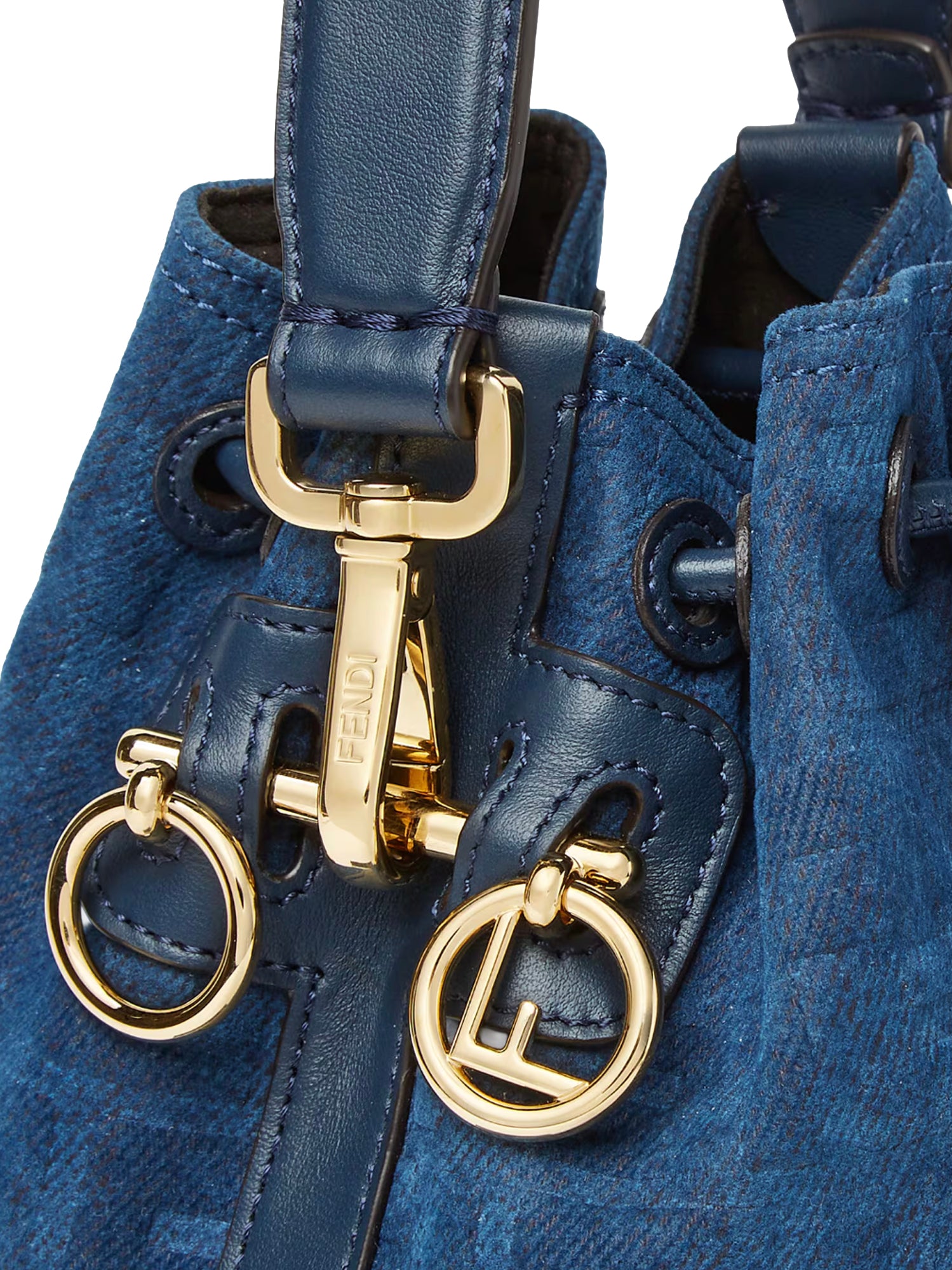 Minibag Mon Tresor in denim FF Jacquard 8BS109 AVR6F1UJW FENDI 