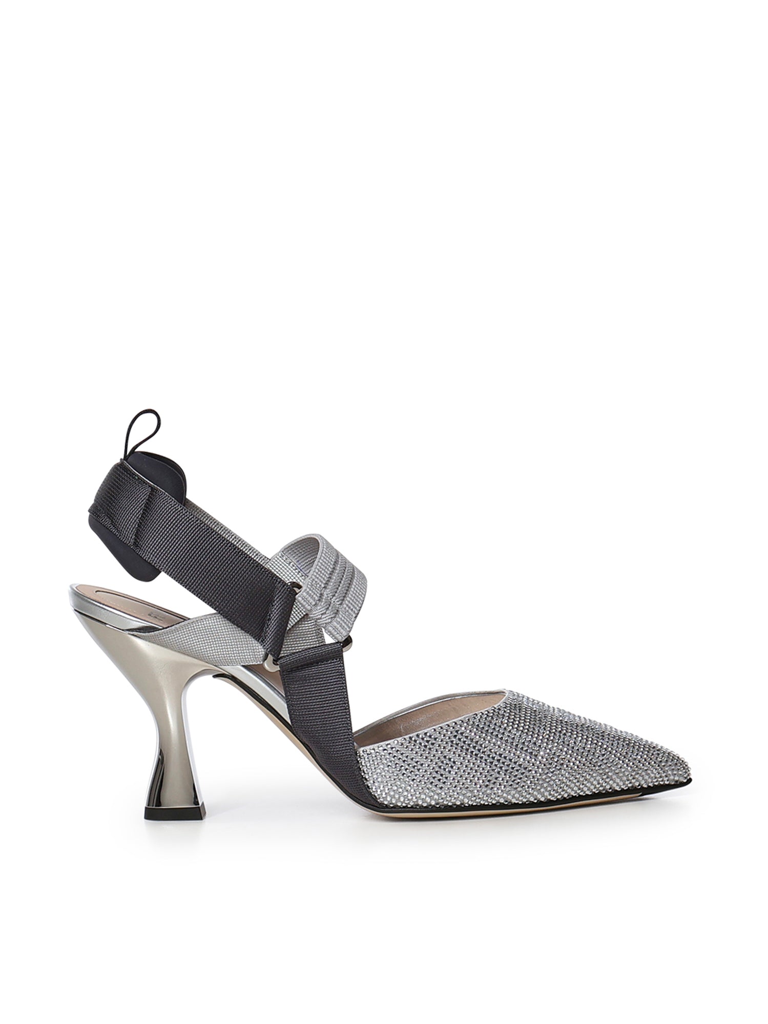 Slingback Colibrì con strass 8J8476 AQ62F1MYB FENDI 