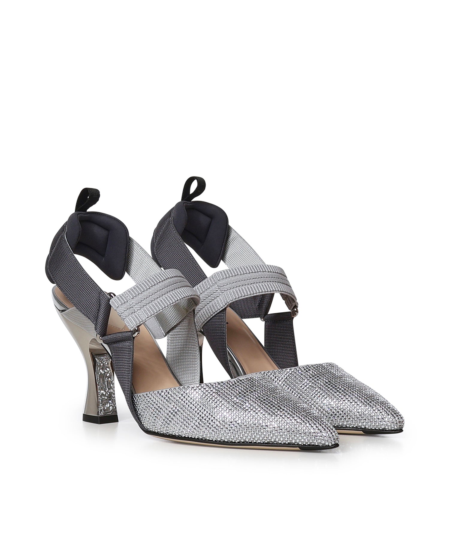 Slingback Colibrì con strass 8J8476 AQ62F1MYB FENDI 